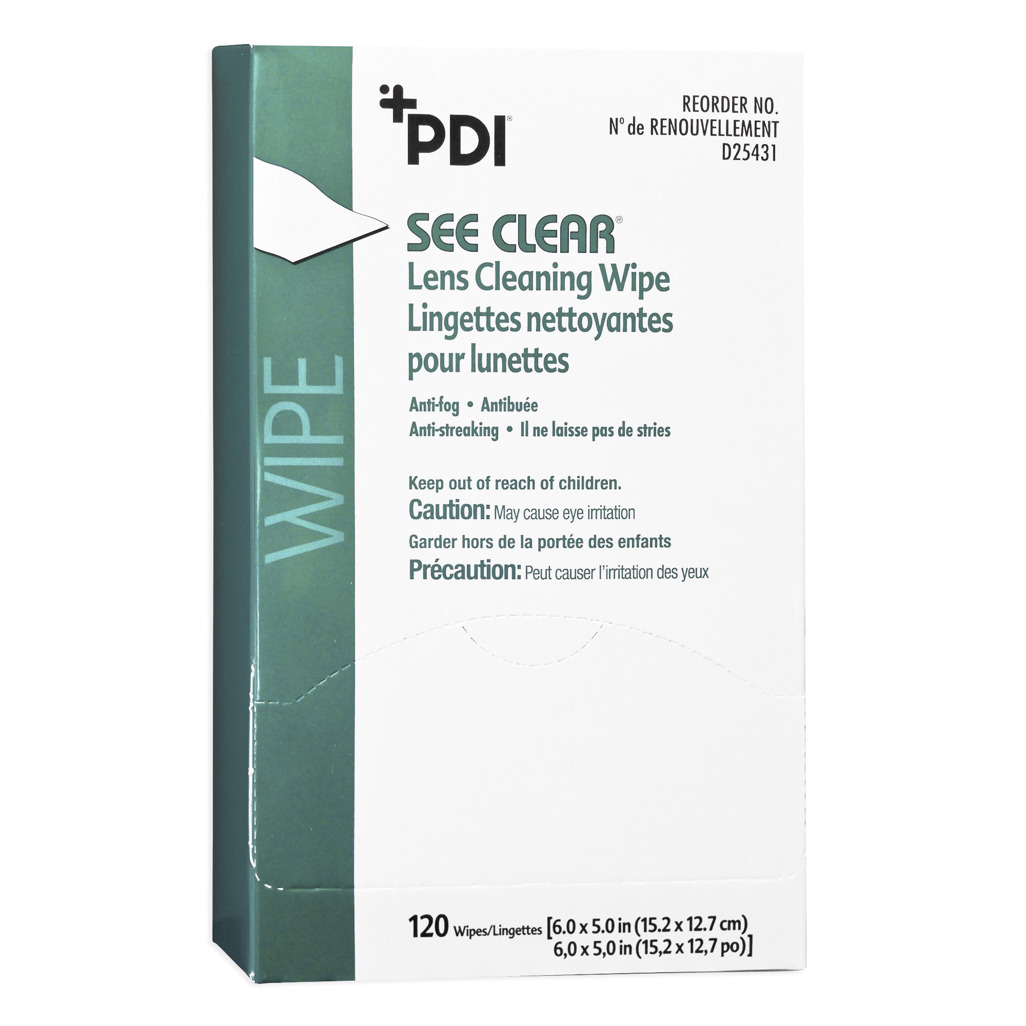 Professional Disposables D25431 - See Clear® Eye Glass Cleaning Wipes - 120/Box, 1440/Case
