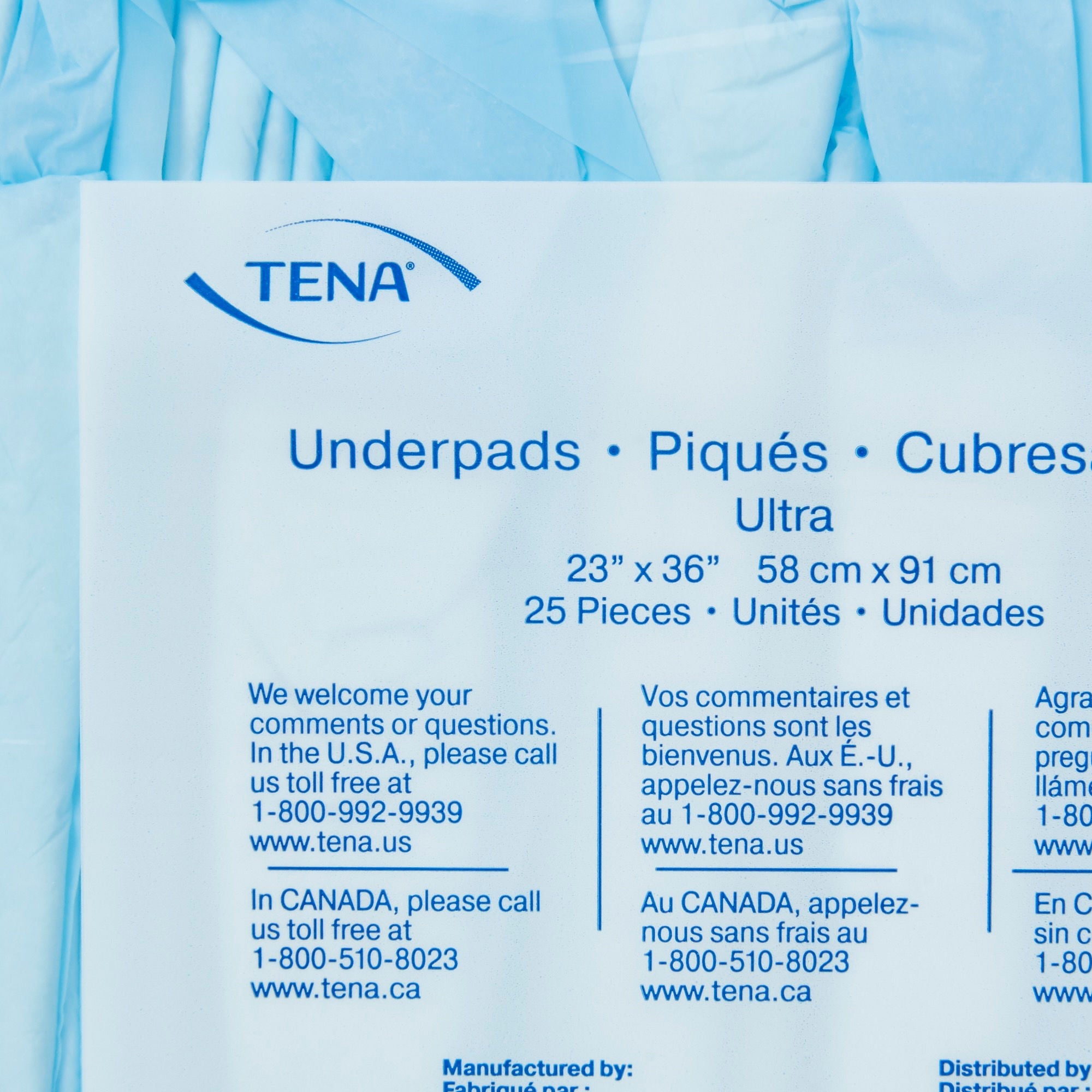 Essity HMS North America Inc - 357 Disposable Underpad TENA® Ultra 23 X 36 Inch Polymer Moderate Absorbency