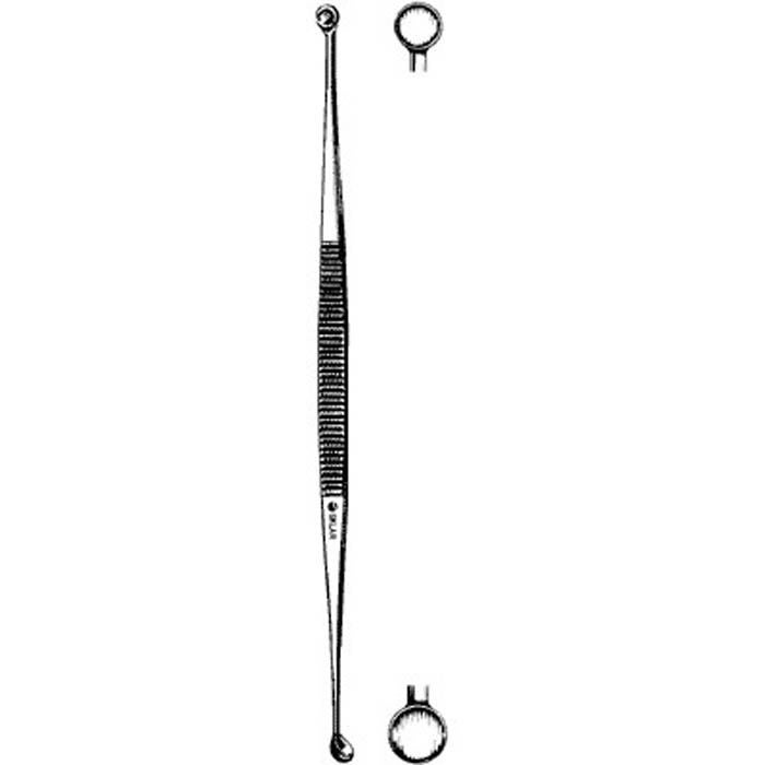 Sklar - 40-7284 Bone Curette Sklar® Martini 5-1/2 Inch Length Double-ended Handle 4 mm Tip / 5 mm Tip Round Cup Tip
