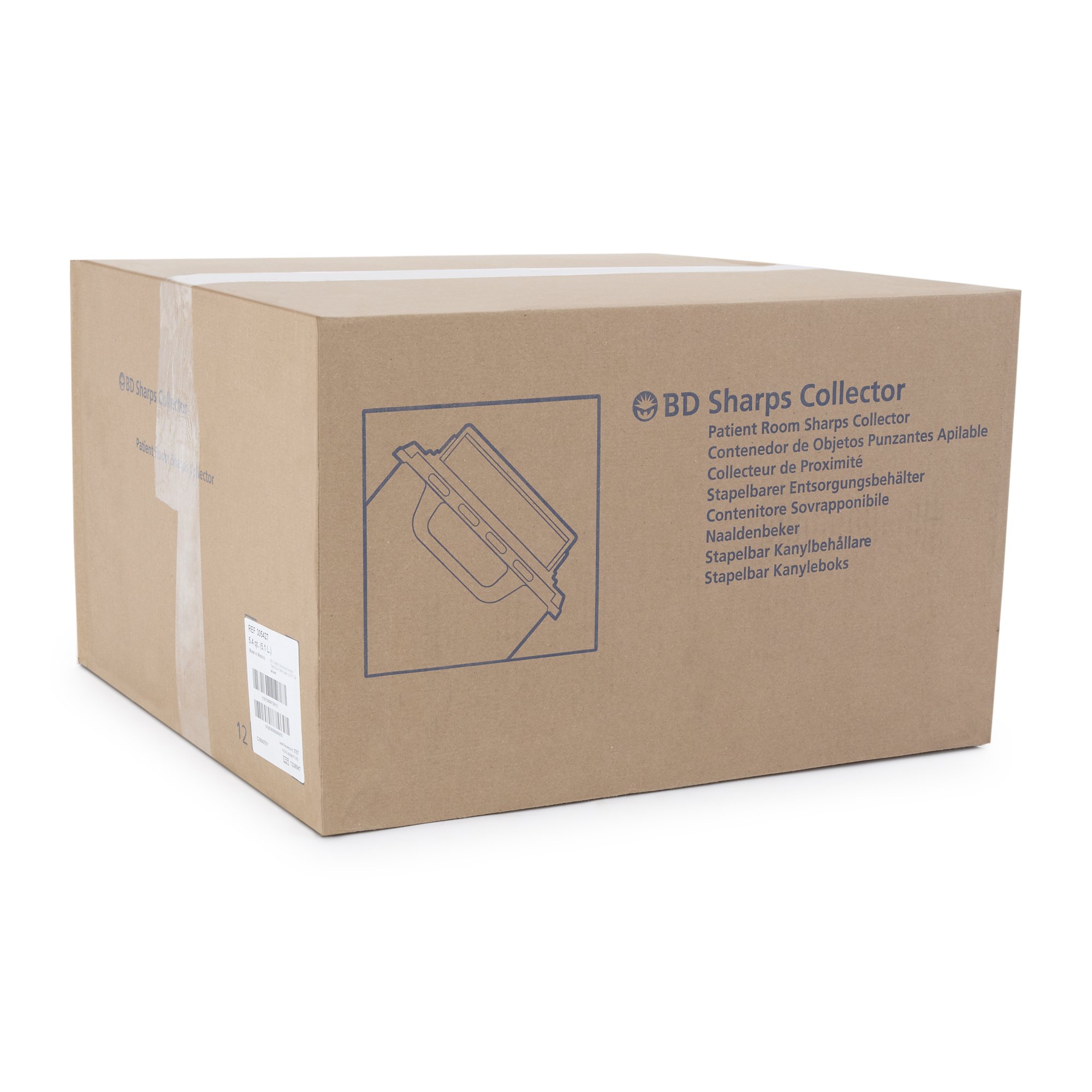 BD 305427 - BD Multi-purpose Sharps Container, 12 x 12 x 4-4/5 Inch - 1/Each, 12/Case