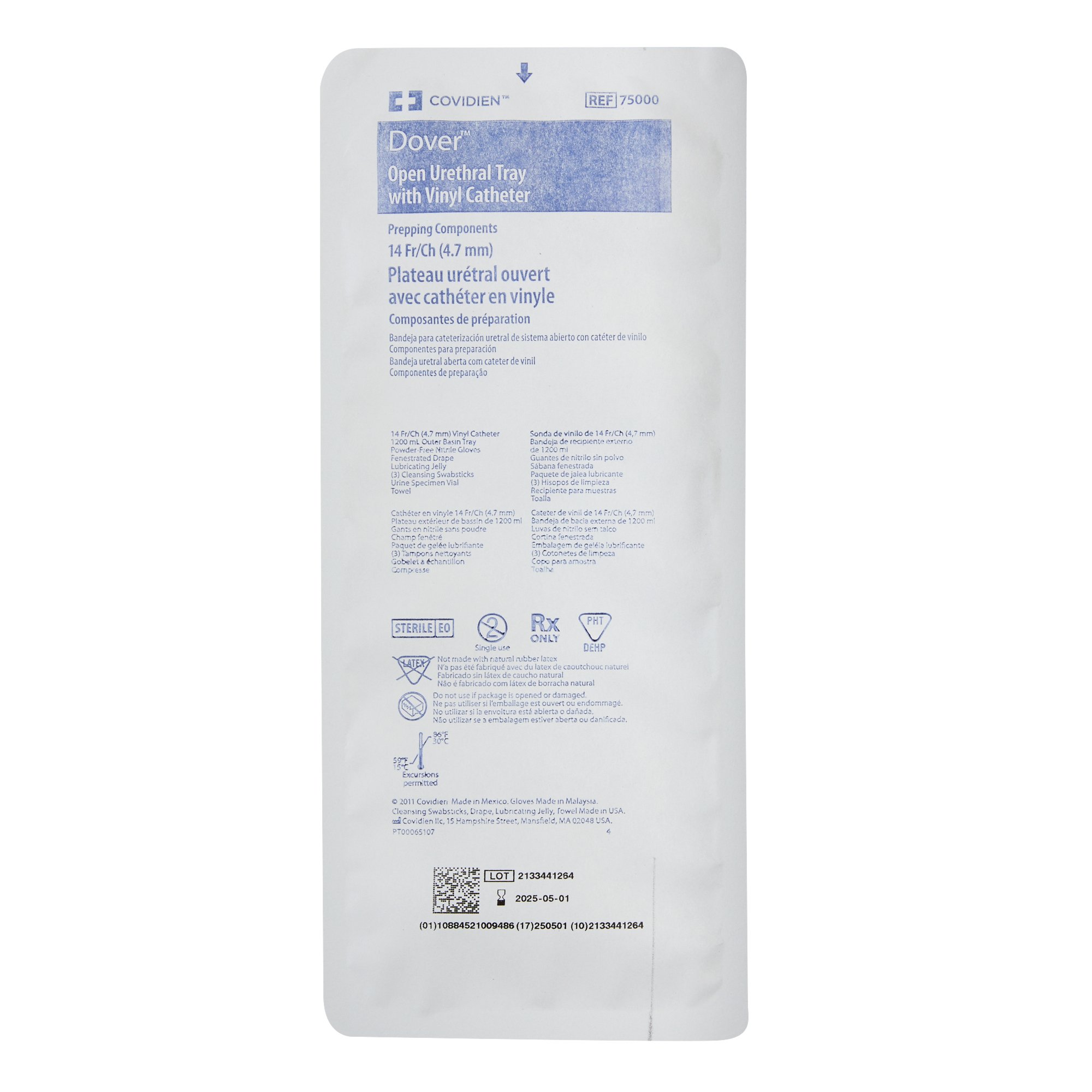Cardinal - 75000 Dover™ Open Intermittent Urethral Catheter Tray