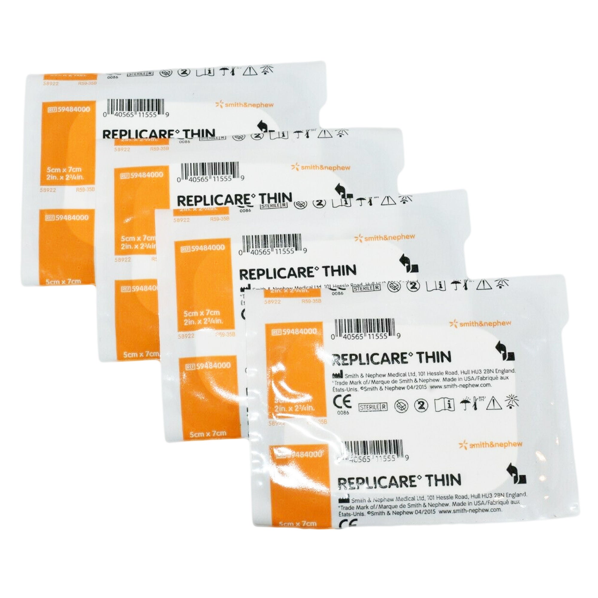 Smith & Nephew - 59484000 Thin Hydrocolloid Dressing Replicare Thin Film Backing 2 X 2-3/4 Inch Rectangle Hydrocolloid / Film