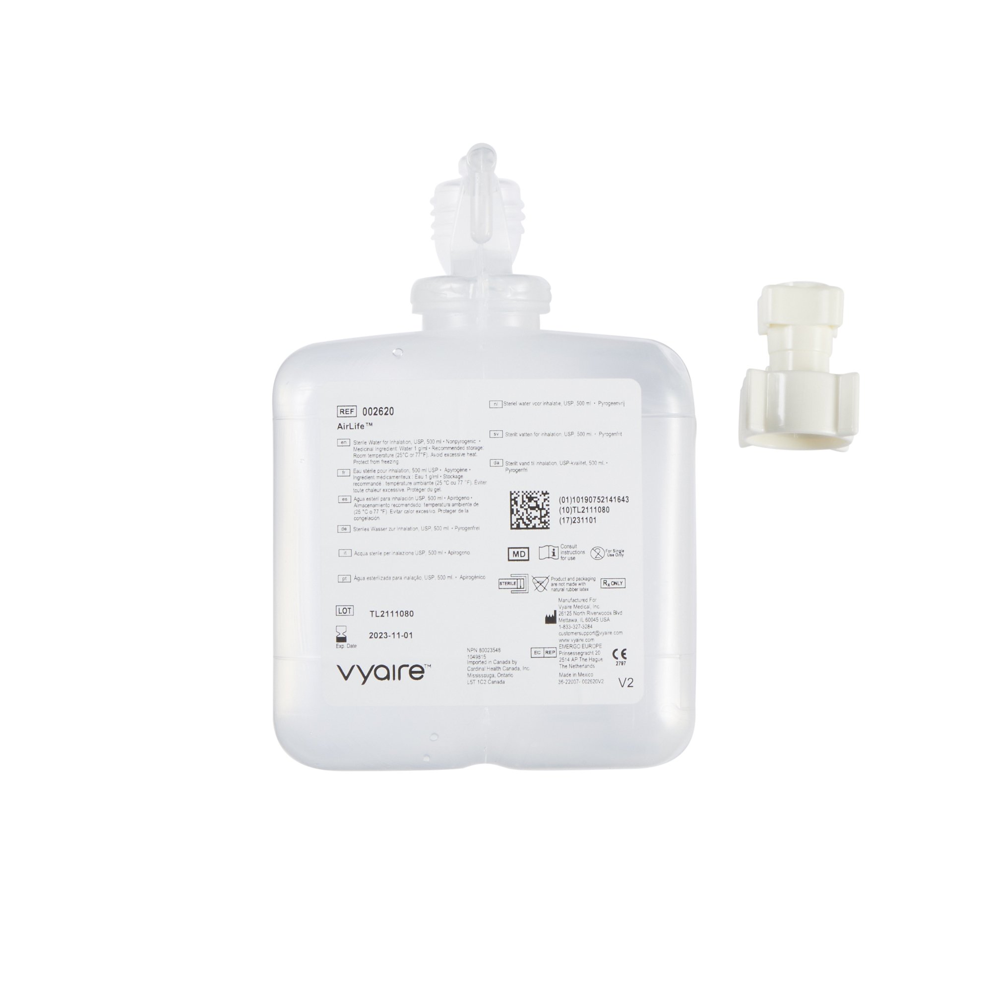 Sun Med - 002620 AirLife® Prefilled Humidifier with Adapter