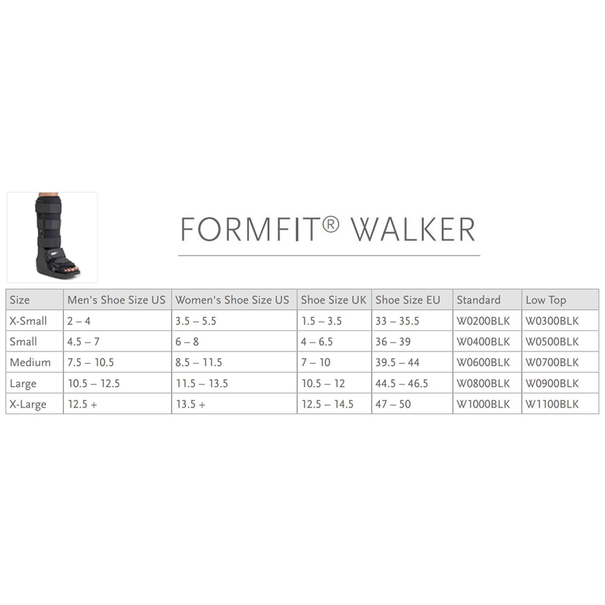 Ossur W0800BLK - Ossur Formfit® Standard Height Walker Boot, Large - 1/Each