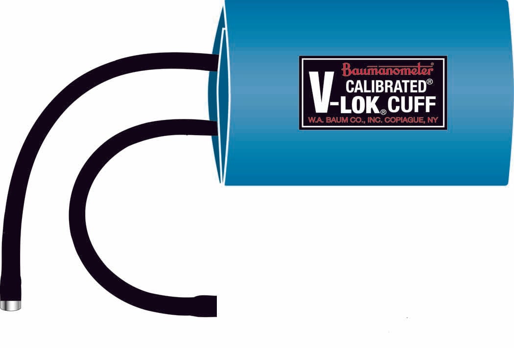 W.A. Baum - 1884 Reusable Blood Pressure Cuff Calibrated® V-Lok® 46 to 66 cm Leg Polyester Fabric Cuff Thigh Cuff
