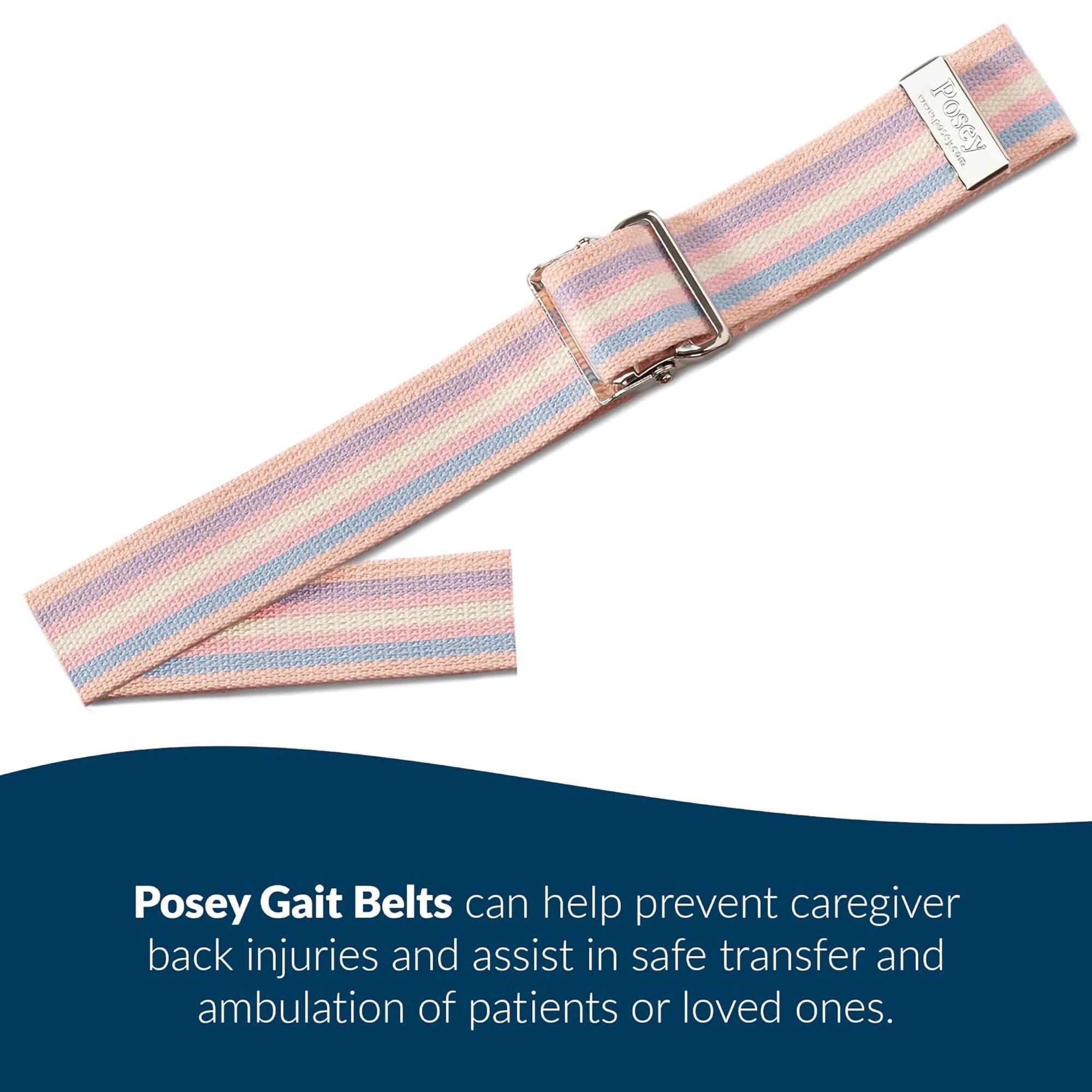 Tidi Products - 6531L Posey® Pastel Gait Belt with Nickel Buckle