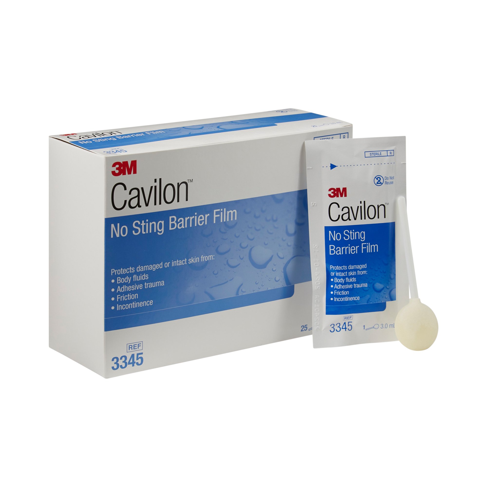 Solventum Corporation 3345 - 3M™ Cavilon™ No Sting Skin Barrier Applicator, 3-mL Individual Packets - 1/Each, 25/Box, 100/Case