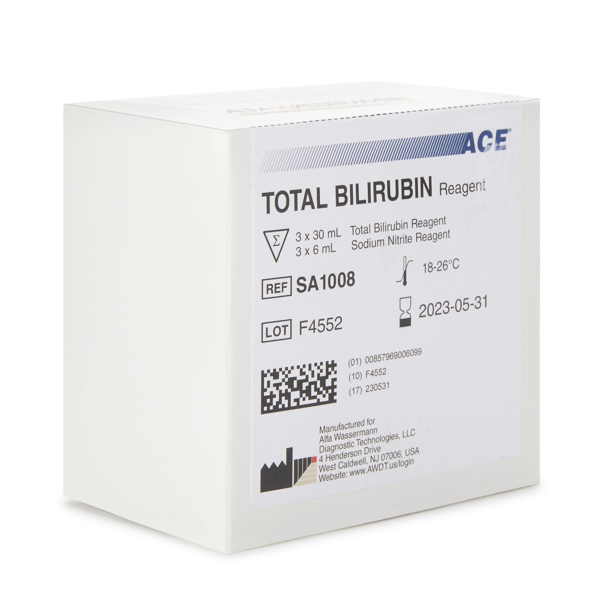 Alfa Wassermann SA1008 - Ace® General Chemistry Reagent for Total Bilirubin test - 1/Kit
