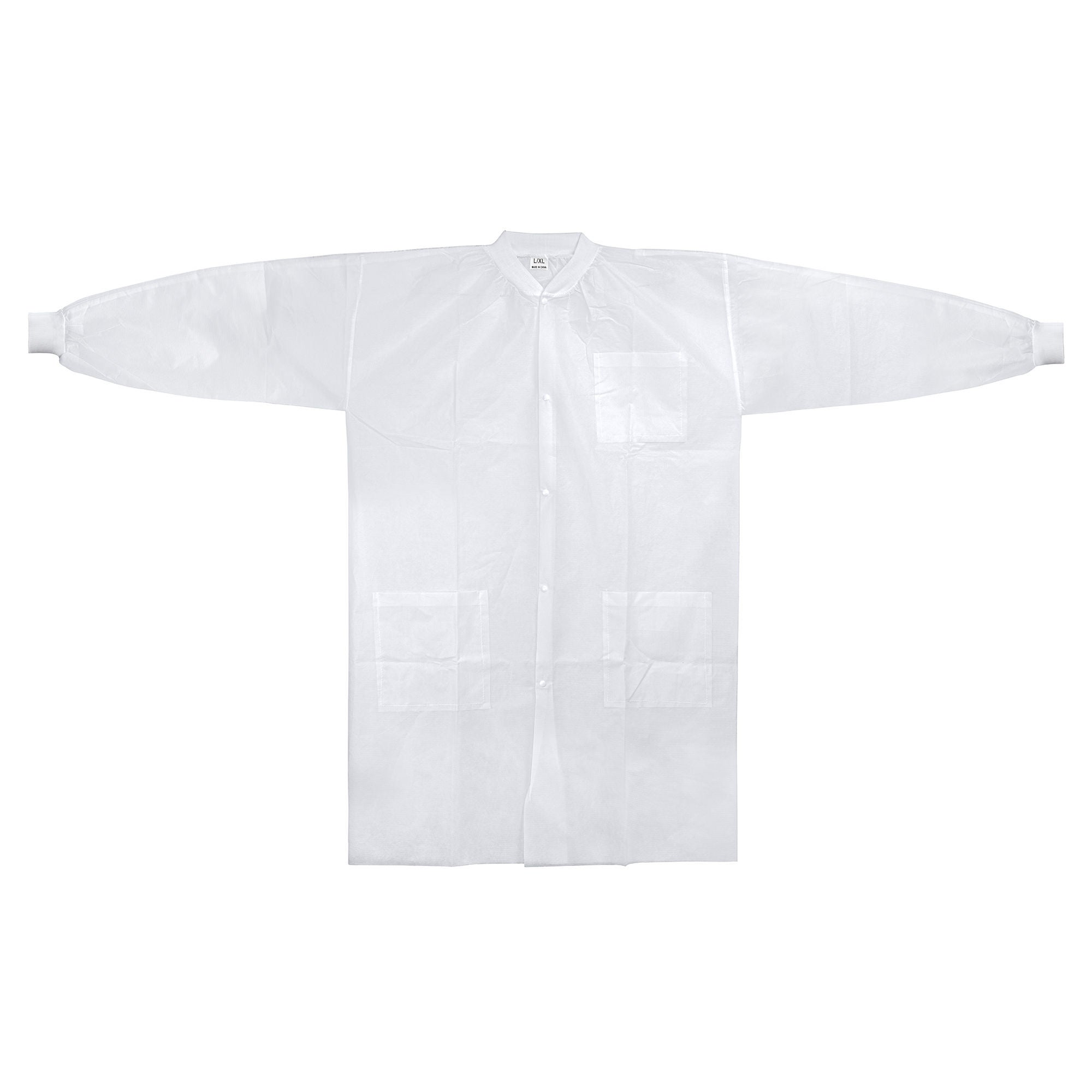 McKesson Brand - 34141200 Lab Coat McKesson Blue Small / Medium Knee Length Spunbond Polypropylene Disposable