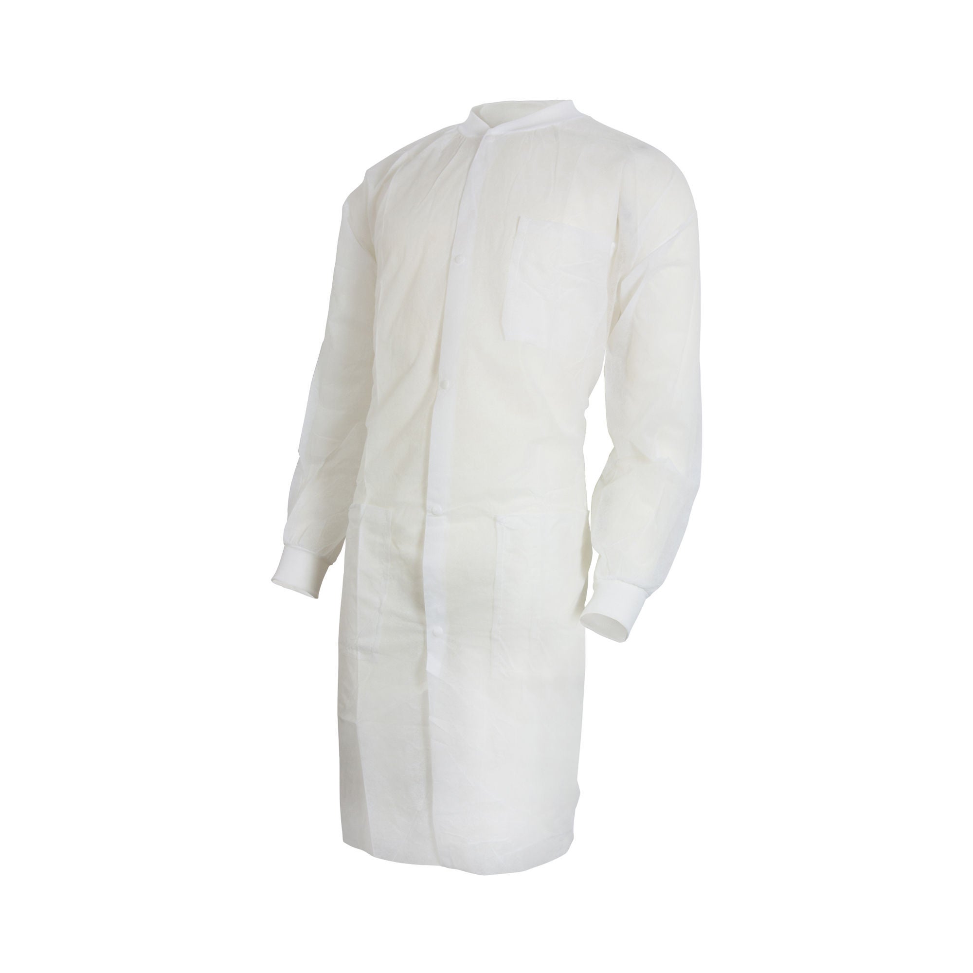 McKesson Brand - 34381200 Lab Coat McKesson White Large / X-Large Knee Length Spunbond Polypropylene Disposable
