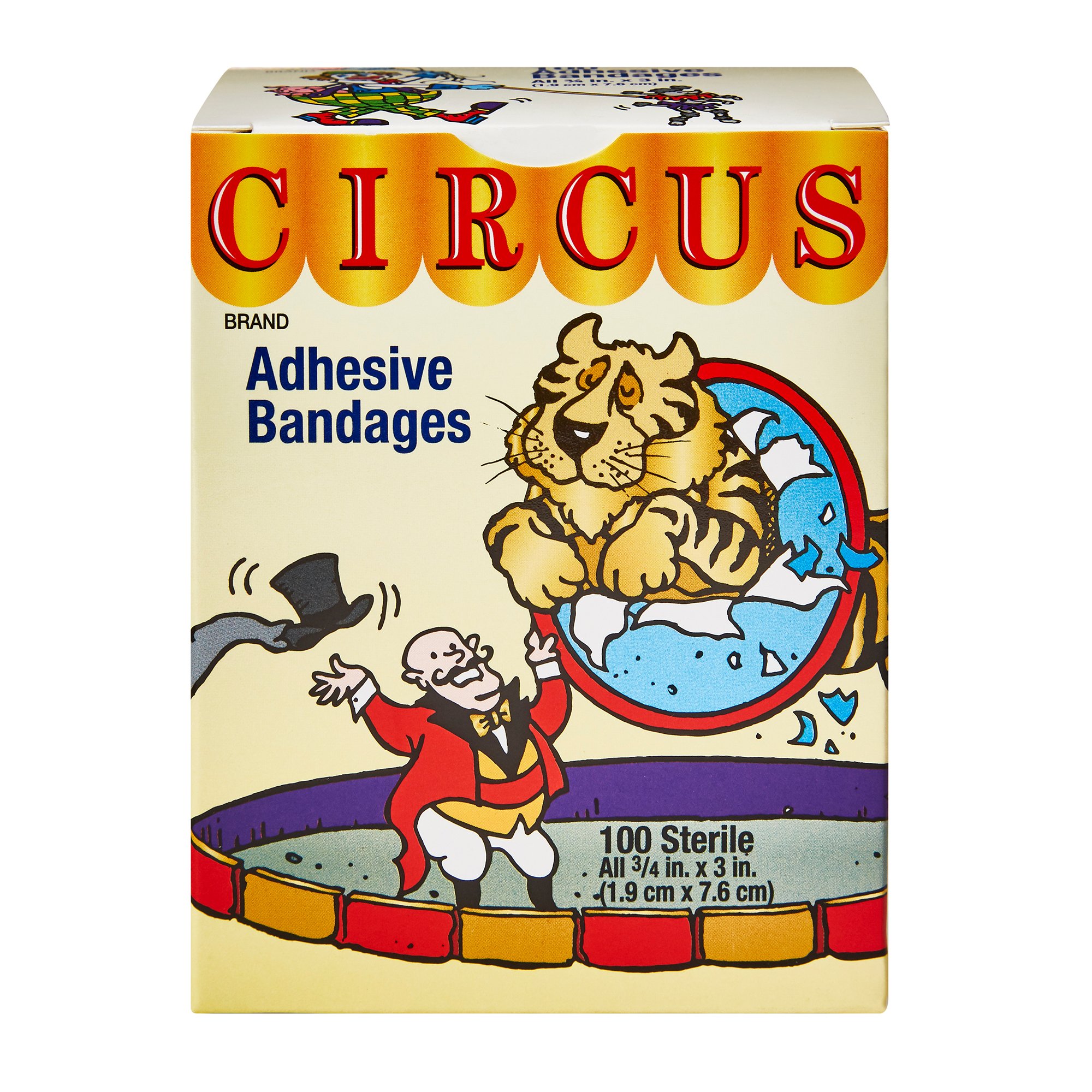 Dukal - 15600 American® White Cross Stat Strip® Circus Kid Design Adhesive Strip