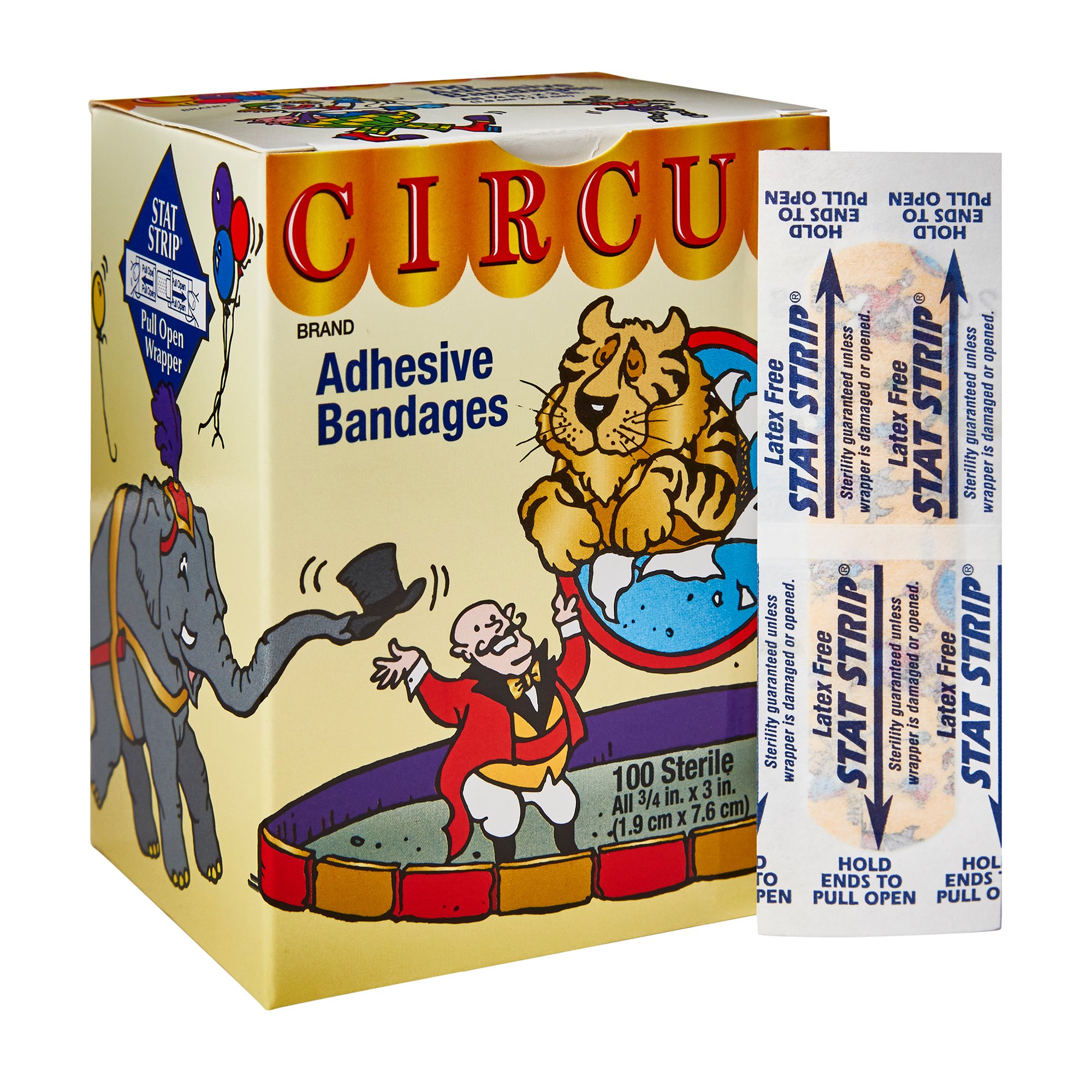 Dukal - 15600 American® White Cross Stat Strip® Circus Kid Design Adhesive Strip