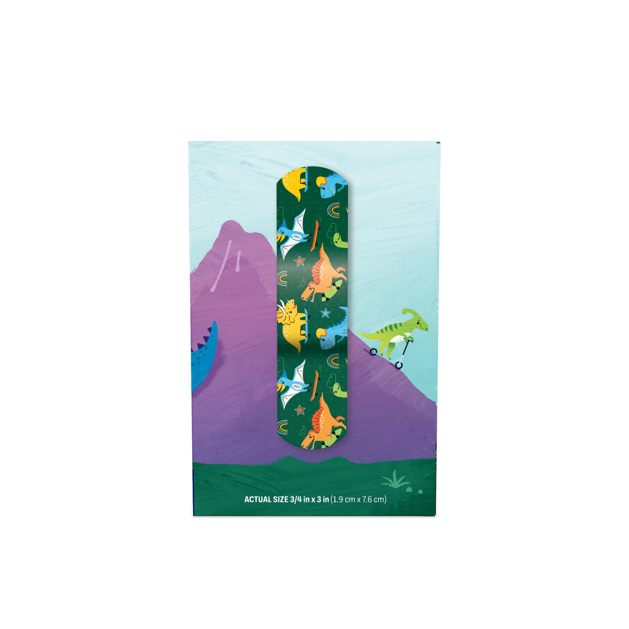 Dukal - 15601 American® White Cross Stat Strip® Kid Design Herbie the Dinosaur Adhesive Strip