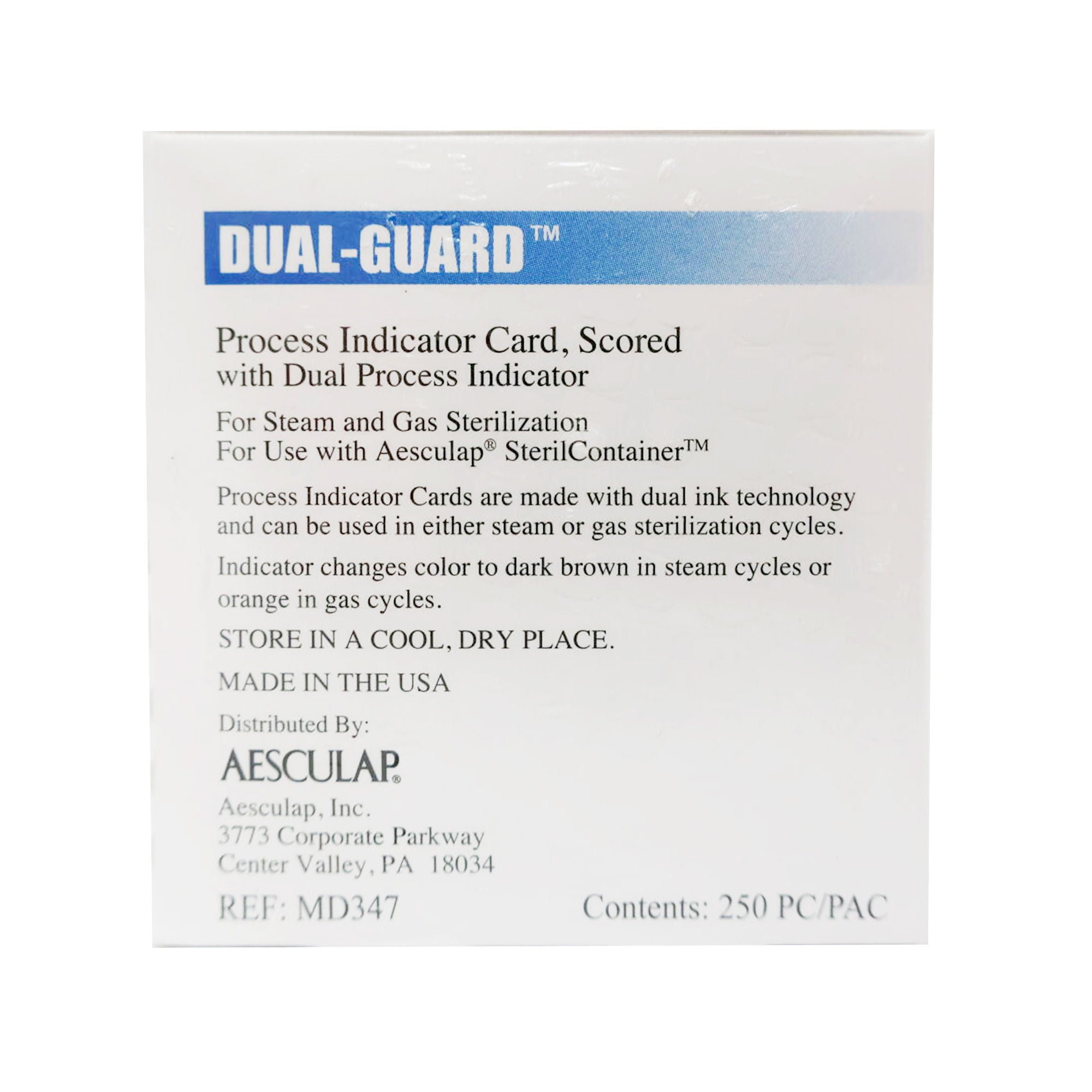 Aesculap - MD347 Aesculap® Sterilization Process Indicator Card