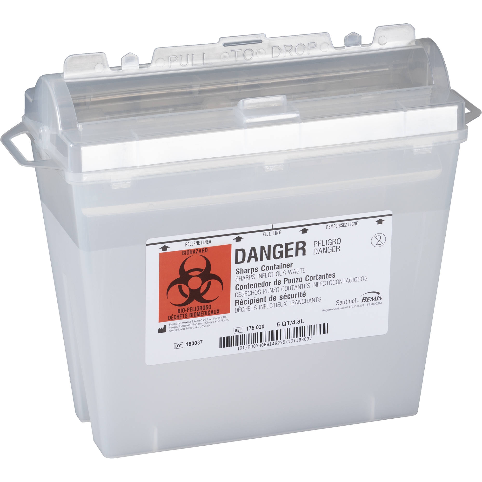 Bemis Healthcare - 175 020 Bemis™ Sentinel Multi-purpose Sharps Container