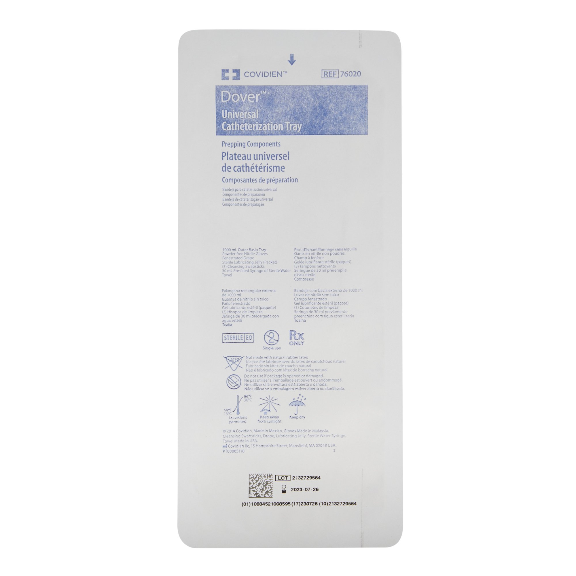 Cardinal - 76020 Dover™ Universal Indwelling Catheter Tray