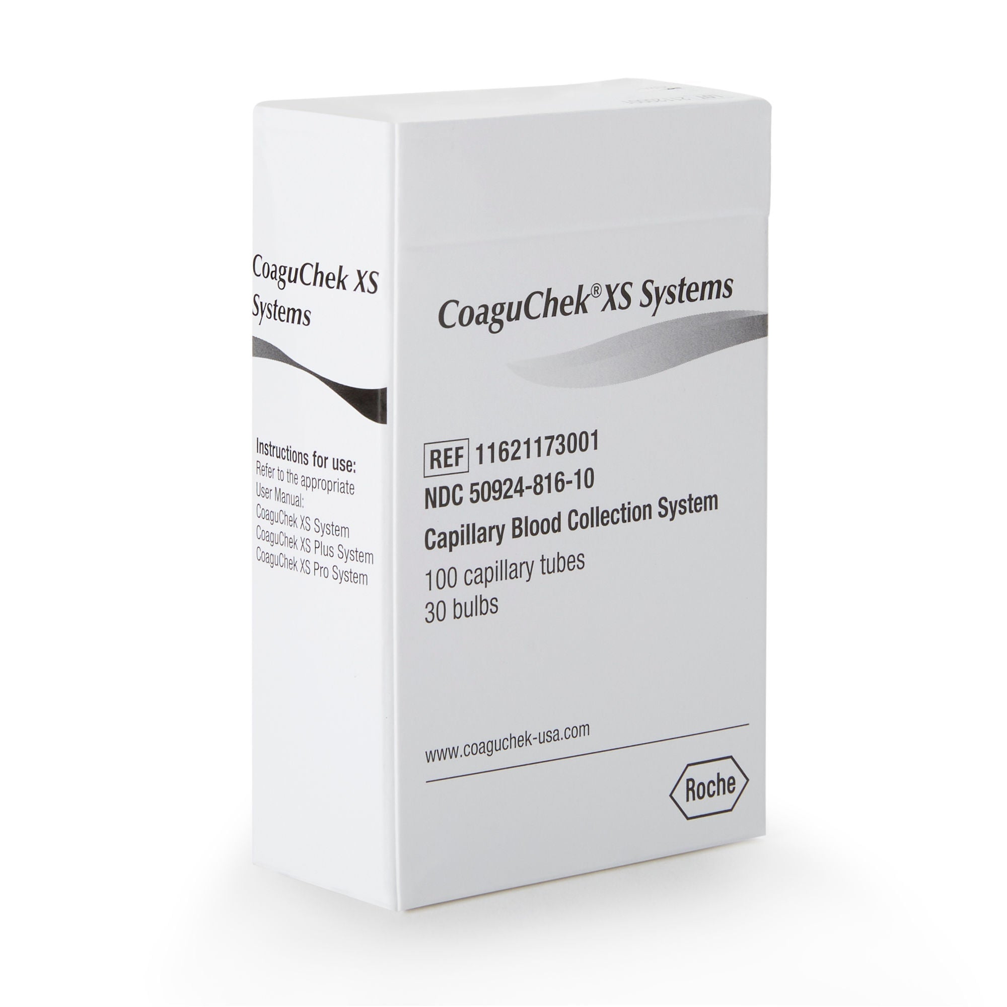Roche Diagnostics - 11621173001 Capillary Tubes and Bulbs 100 Plastic Disposable Capillary Tubes, 10 Bulbs CoaguChek