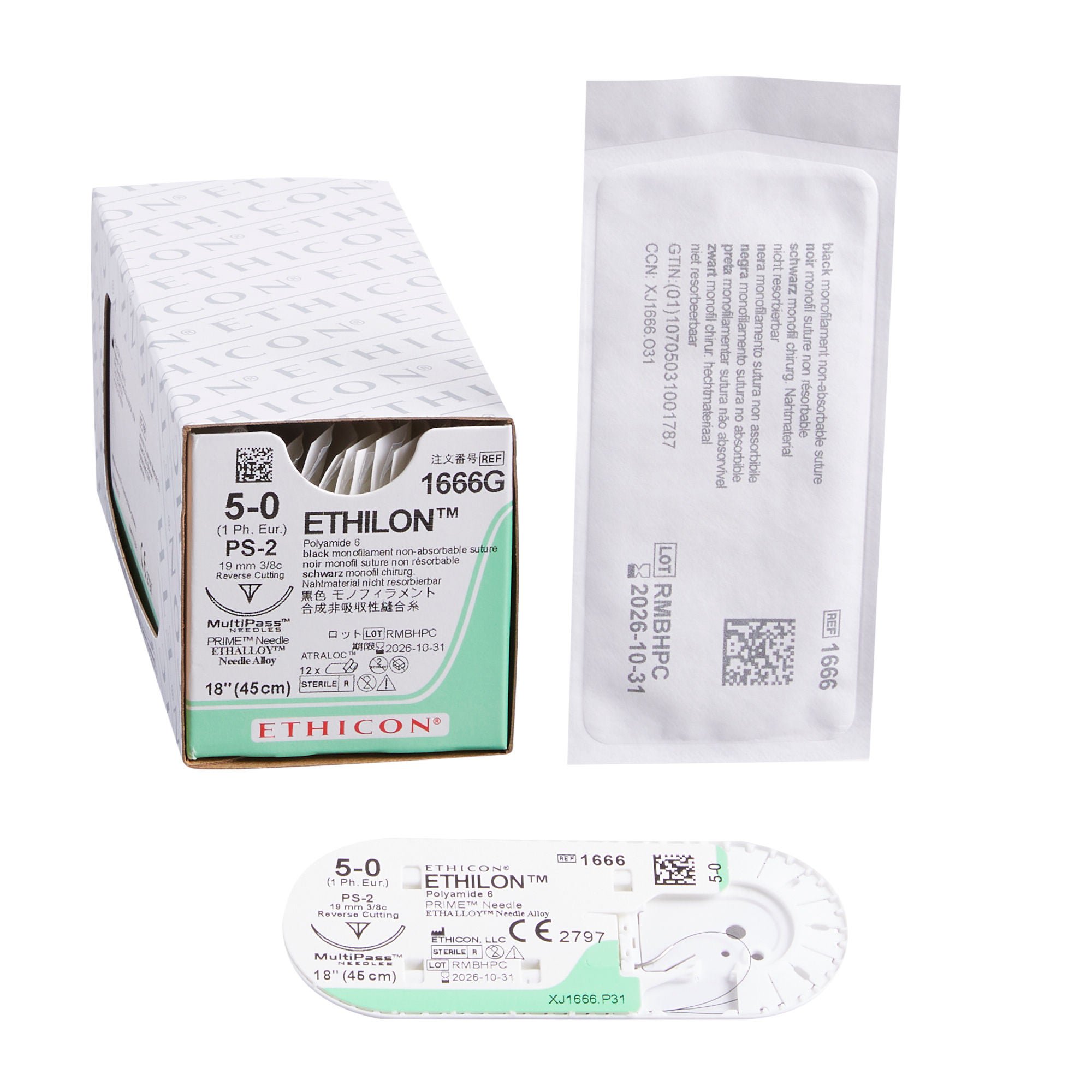 J & J Healthcare Systems - 1666G Ethilon™ Suture with Needle