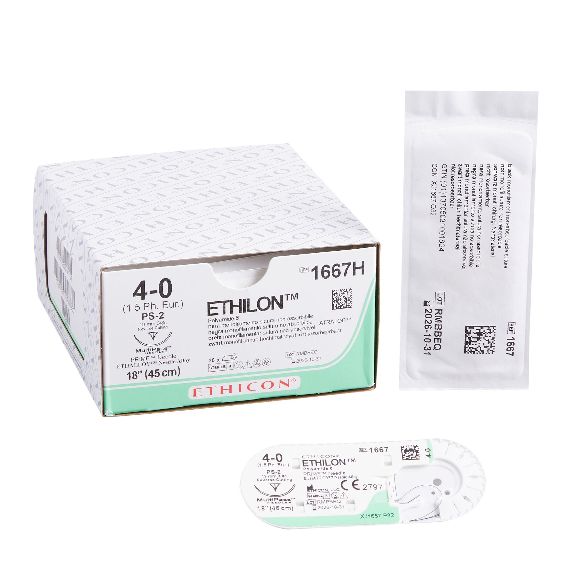 J & J Healthcare Systems - 1667ZH Ethilon™ Suture with Needle