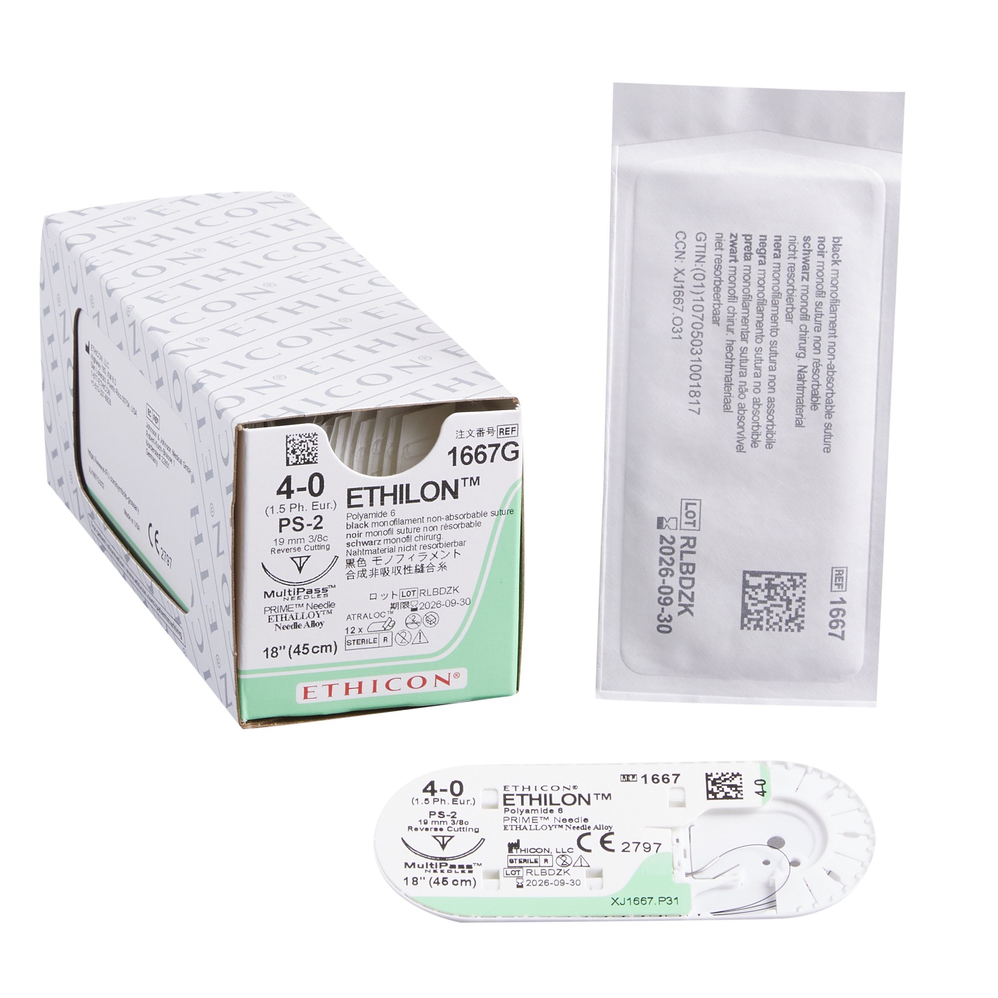 J & J Healthcare Systems - 1667G Ethilon™ Suture with Needle