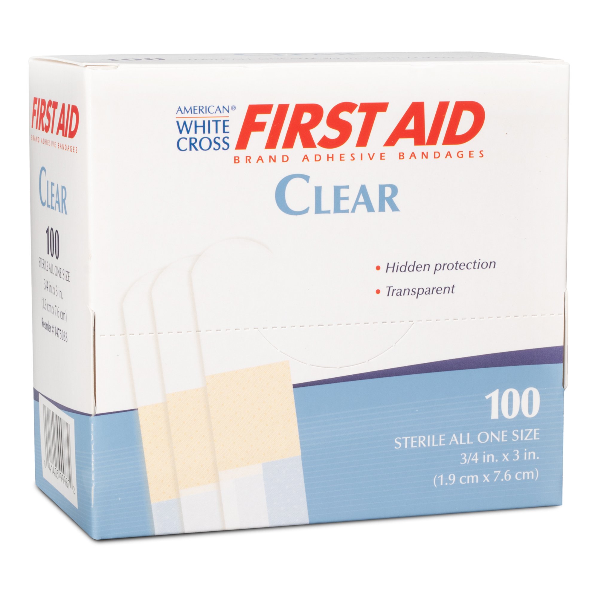 Dukal - 1475033 American® White Cross First Aid® Clear Adhesive Strip