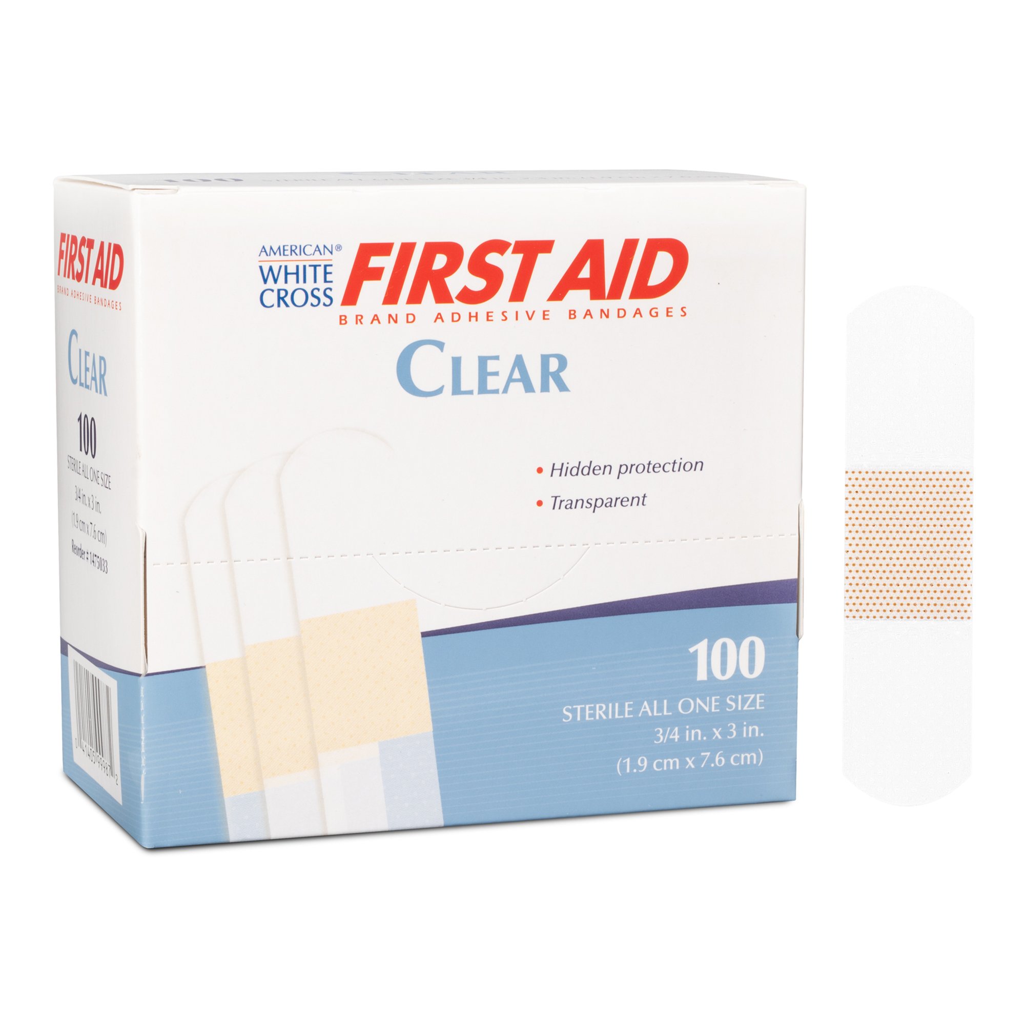 Dukal - 1475033 American® White Cross First Aid® Clear Adhesive Strip