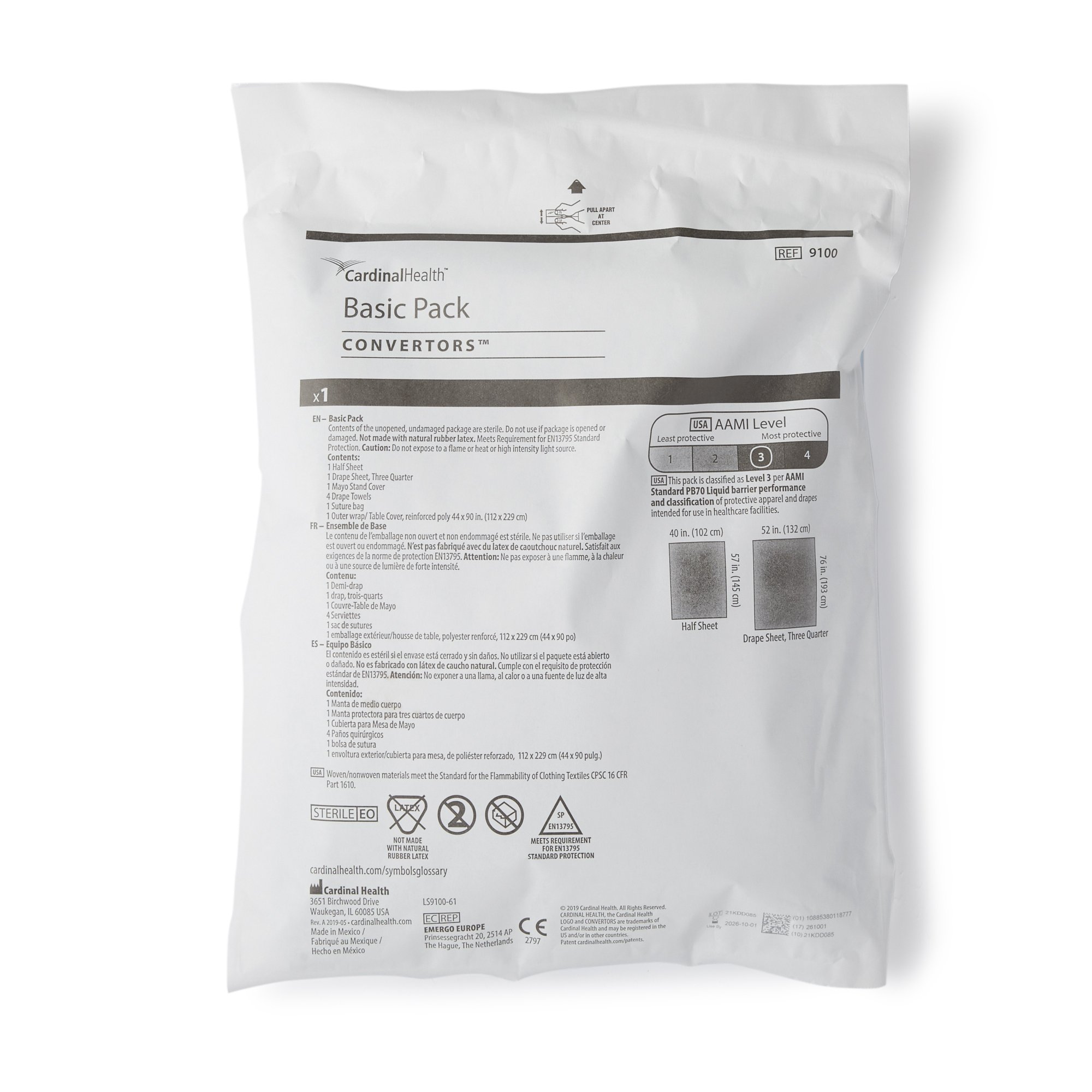 Cardinal 9100 - Convertors® Tiburon® General Purpose Drape Pack - 1/Each, 12/Case
