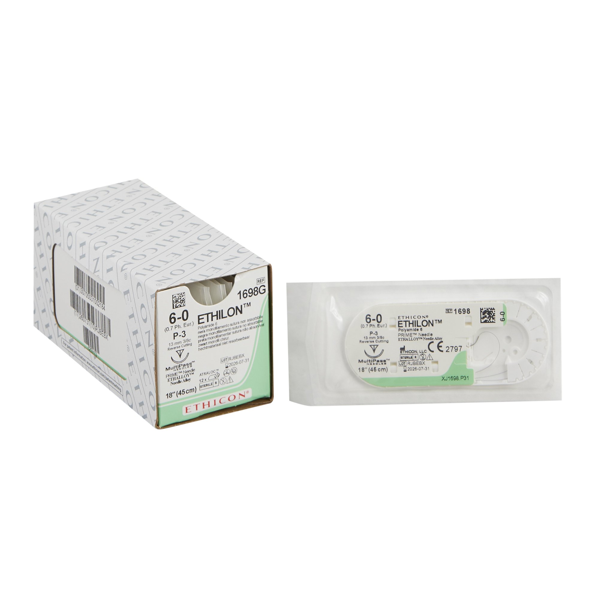 J & J Healthcare Systems - 1698G Ethilon™ Suture with Needle