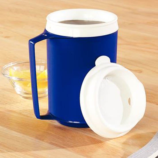 Performance Health - 081003300 Insulated Drinking Mug 12 oz. Polypropylene Blue Reusable