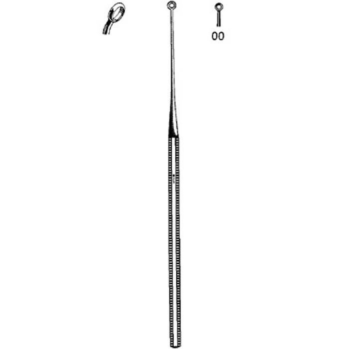Sklar - 67-2509 Ear Curette Sklar® Buck 6-3/4 Inch Length Octagonal Handle Size 00 Tip Angled Round Fenestrated Tip