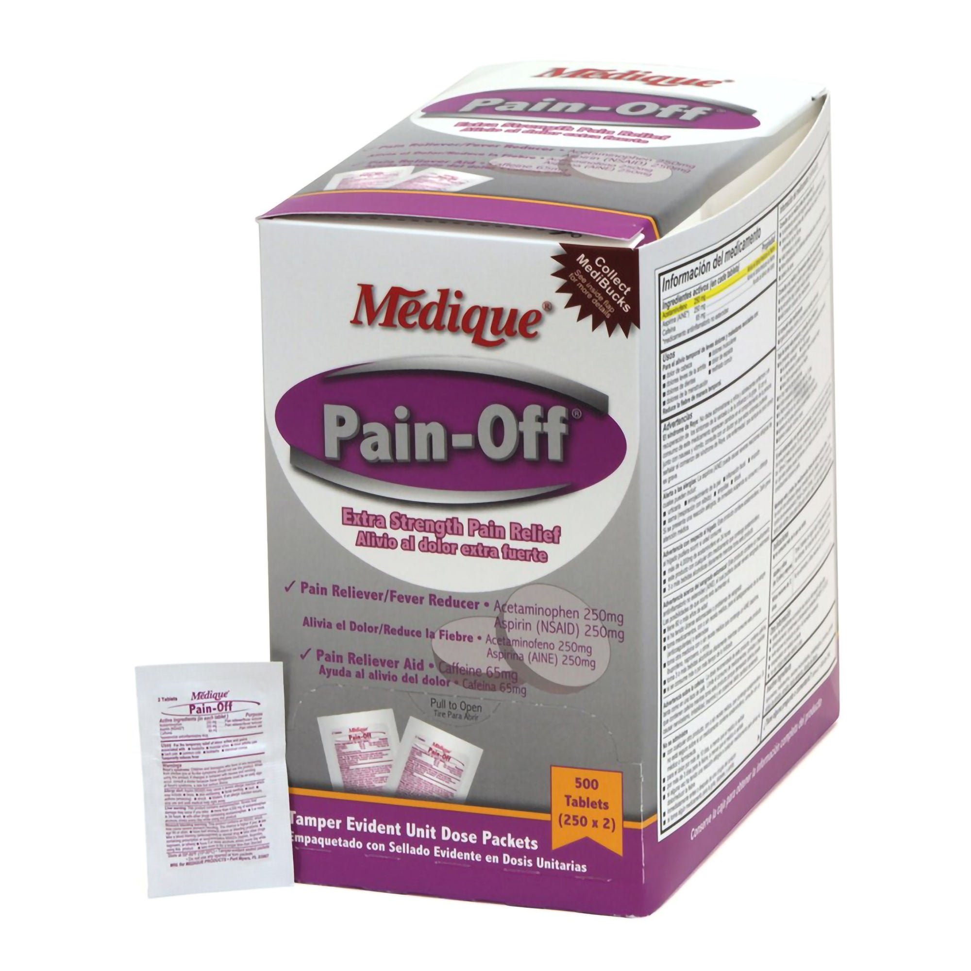 Medique Products - 22813 Pain-Off® Acetaminophen / Aspirin / Caffeine Pain Relief