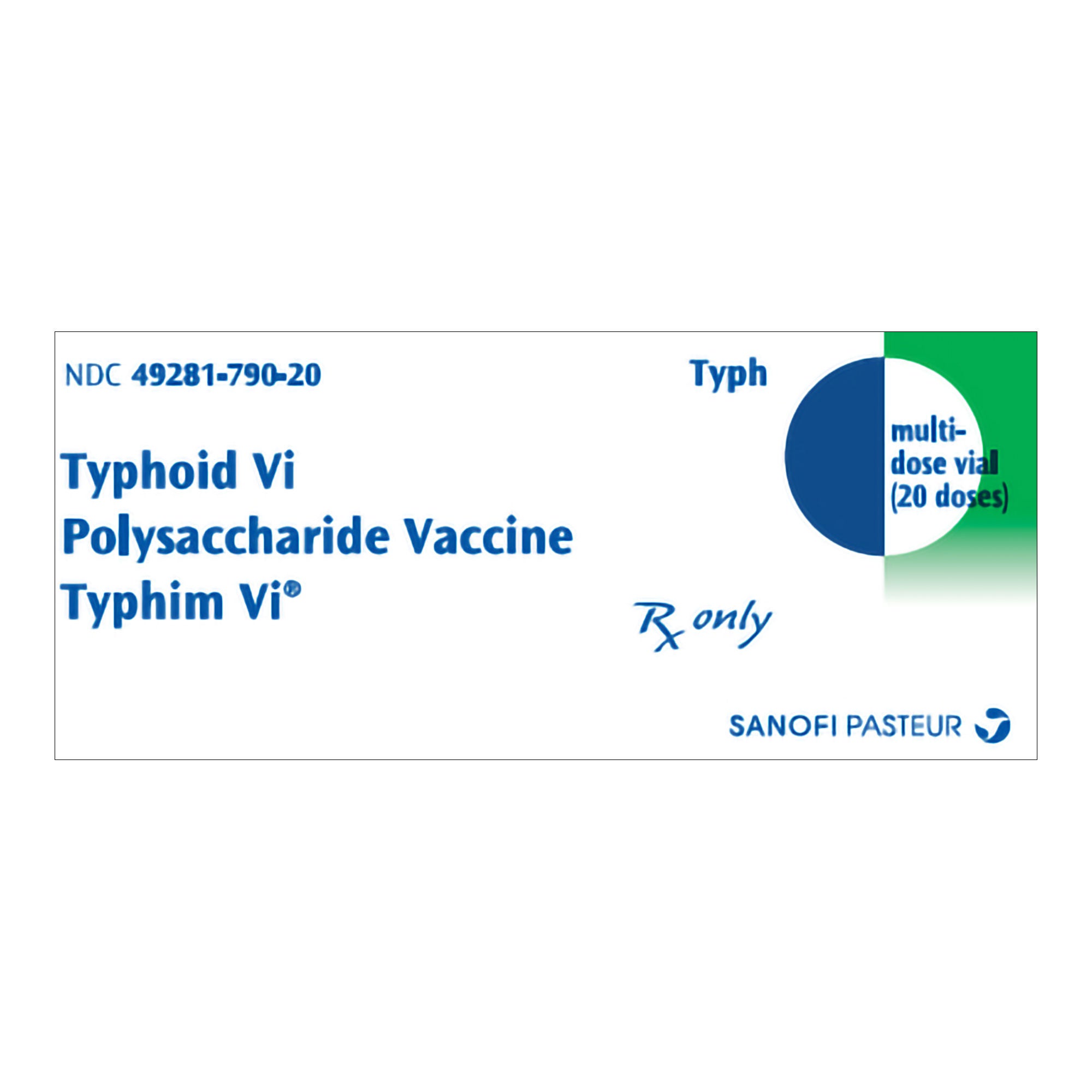 Sanofi Pasteur - 49281079020 Typhim VI® Typhoid VI Polysaccharide Vaccine 25 mcg / 0.5 mL Injection 10 mL 20 Doses