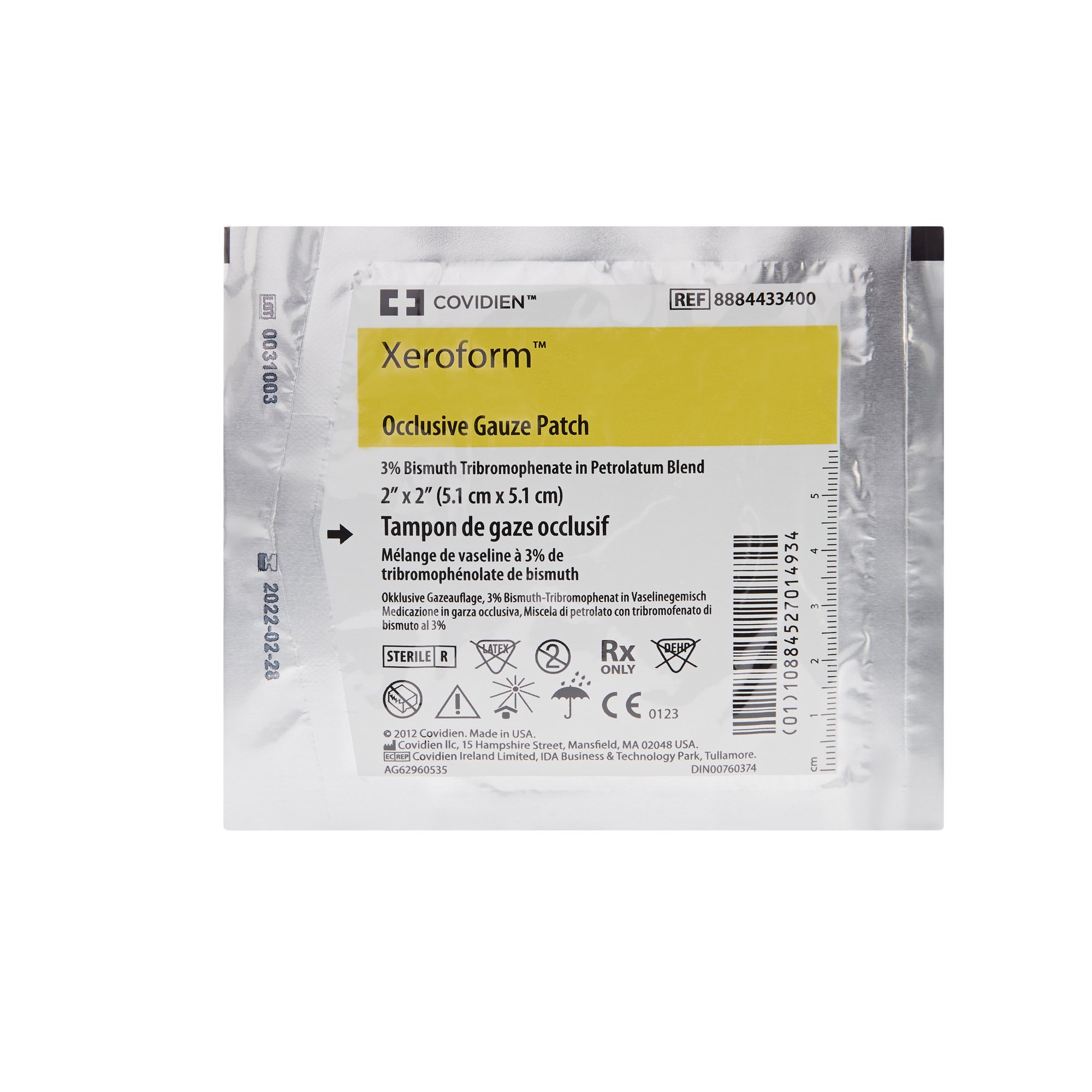 Cardinal - 8884433400 Xeroform® Occlusive Petrolatum Impregnated Dressing 2 x 2 inch