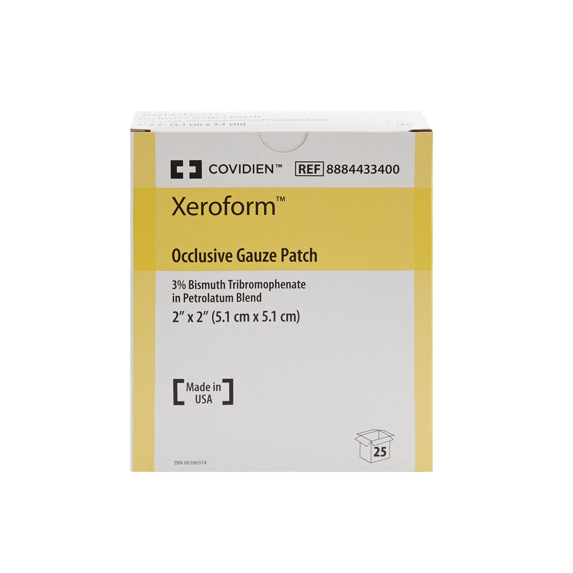 Cardinal - 8884433400 Xeroform® Occlusive Petrolatum Impregnated Dressing 2 x 2 inch