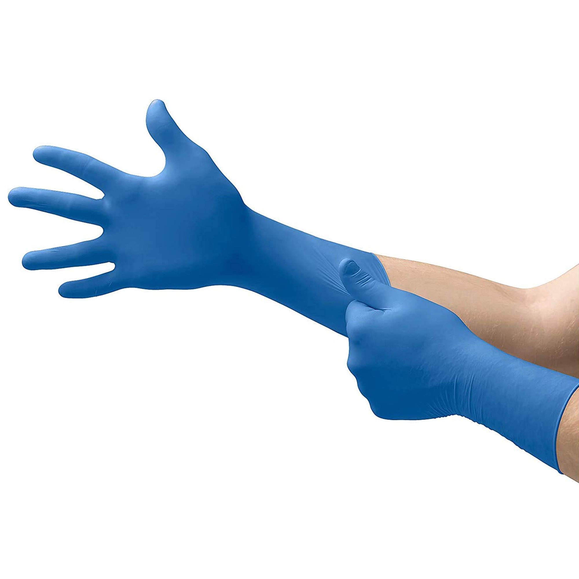 Microflex Medical SG-375-XL - SafeGrip® Latex Extended Cuff Length Exam Glove, Extra Large, Blue - 50/Box, 500/Case