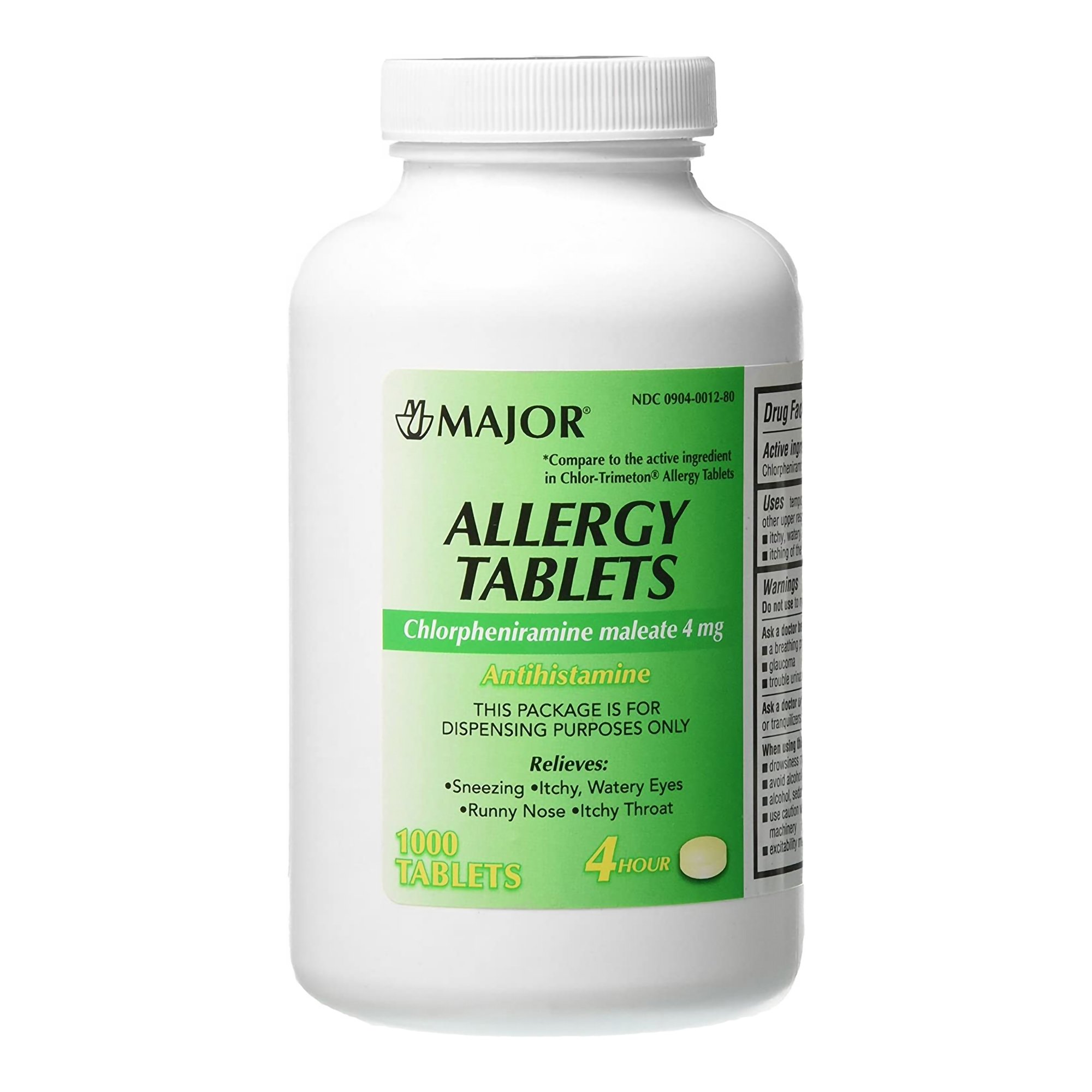 Major Pharmaceuticals - 00904001280 Major® Chlorpheniramine Maleate Allergy Relief