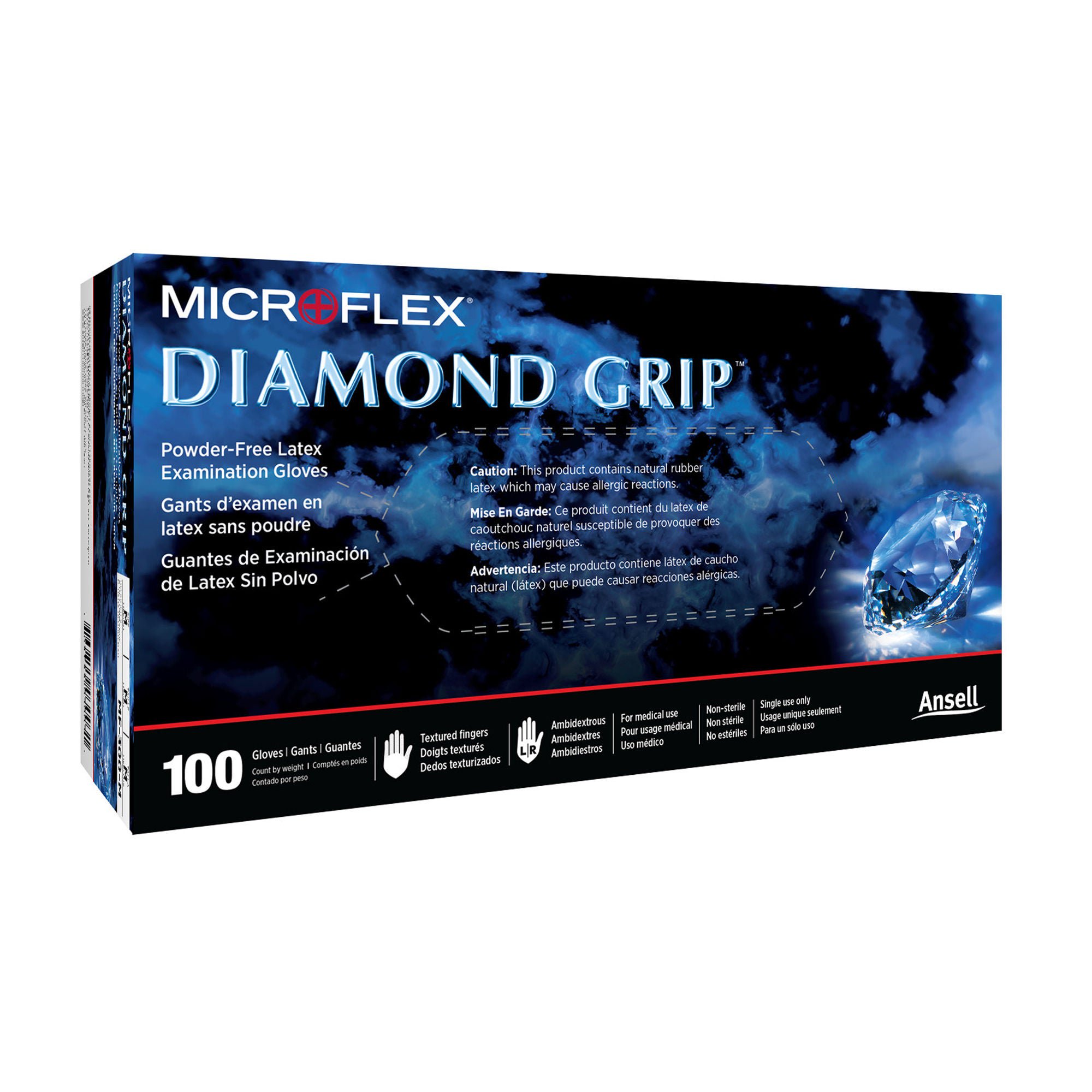 Microflex Medical - MF-300-XL Diamond Grip™ Latex Exam Glove