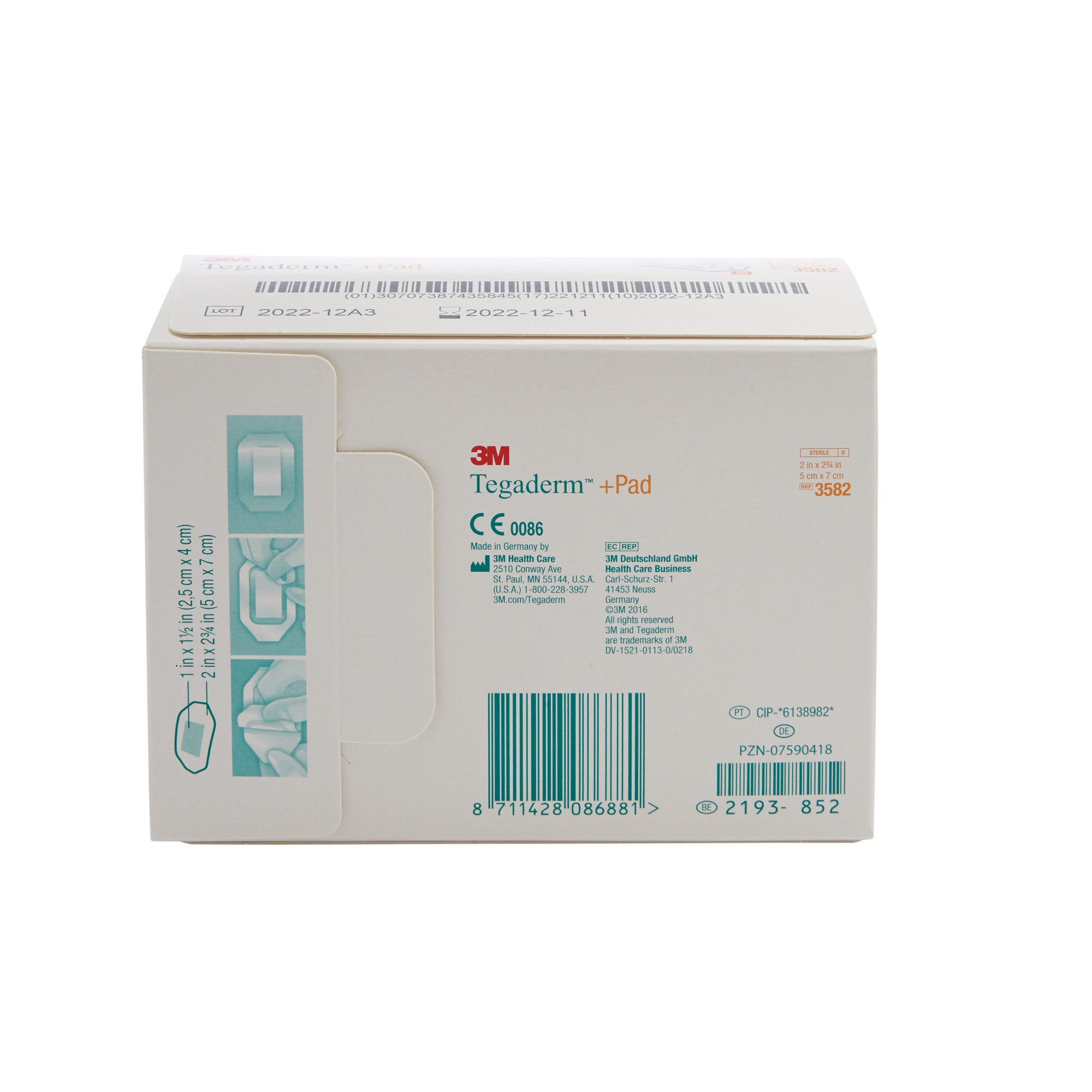 Solventum Corporation - 3582 3M™ Tegaderm™ Film Dressing with Pad