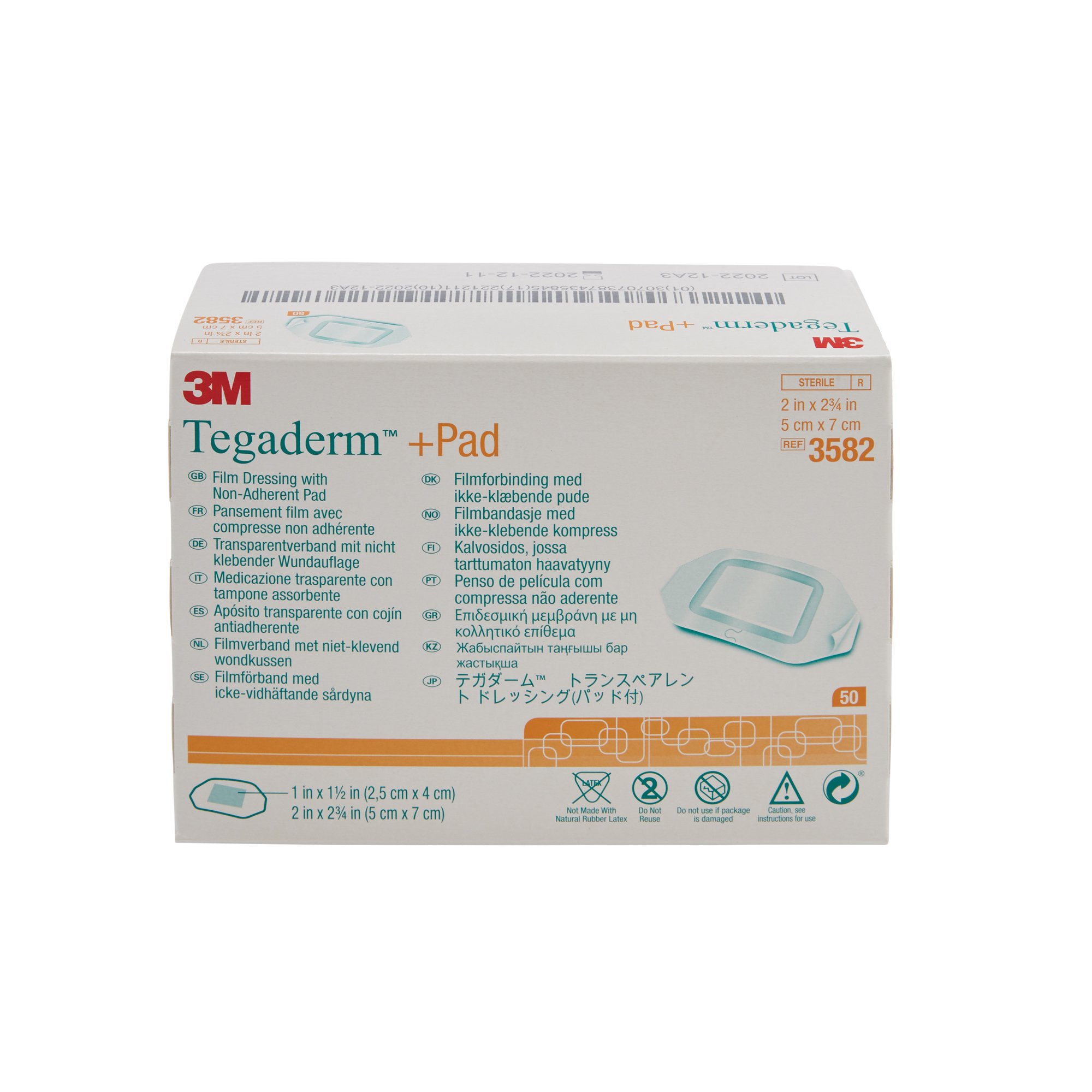 Solventum Corporation - 3582 3M™ Tegaderm™ Film Dressing with Pad