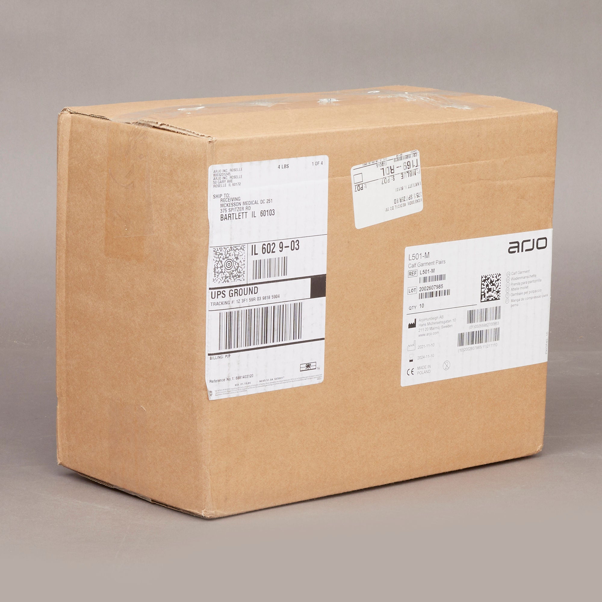 Arjo Inc - L501-M DVT Compression Therapy Garment Adjustable Flowtron® Calf Standard