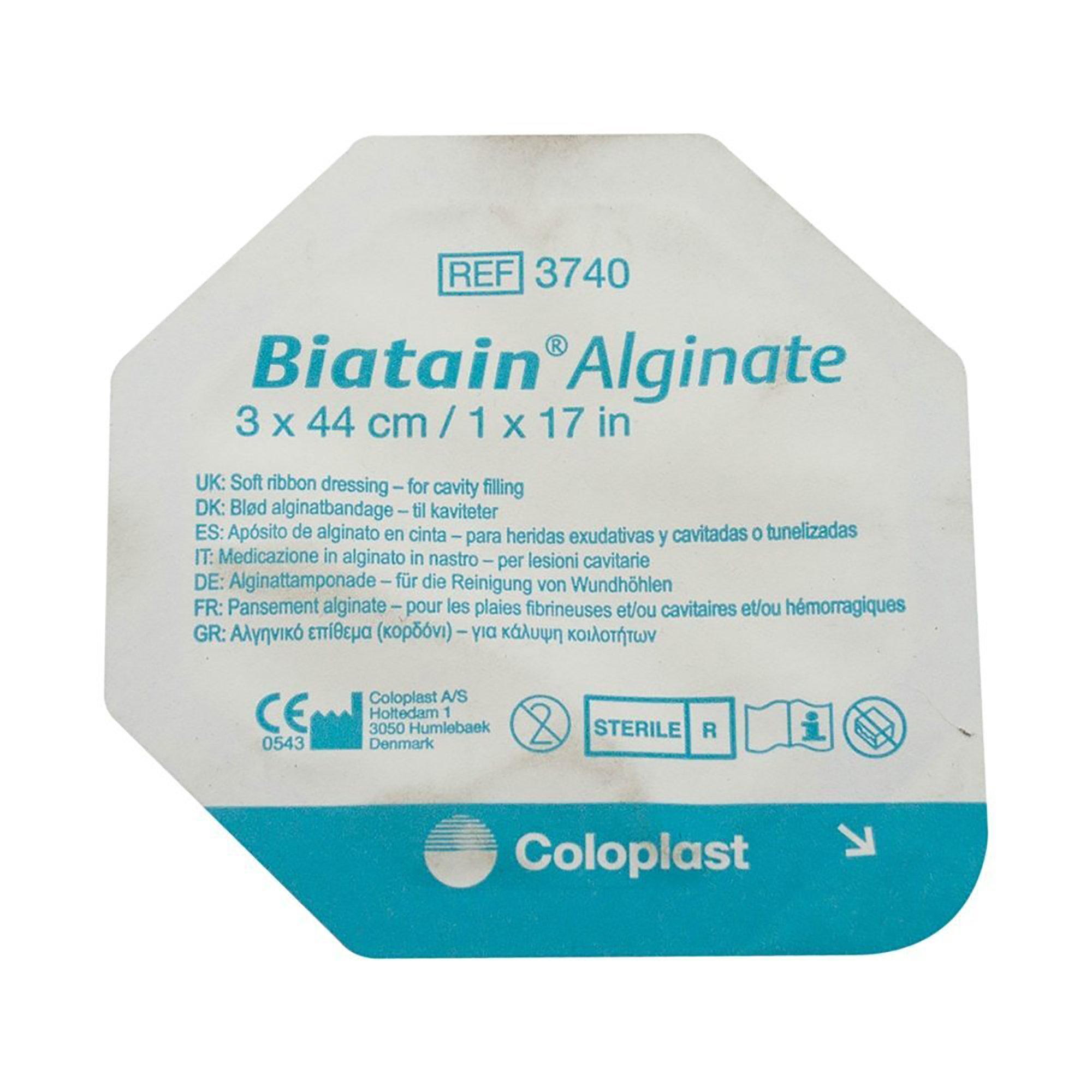 Coloplast 3740 - Biatain® Alginate Dressing, 1 x 17½ Inch - 1/Each, 6/Box