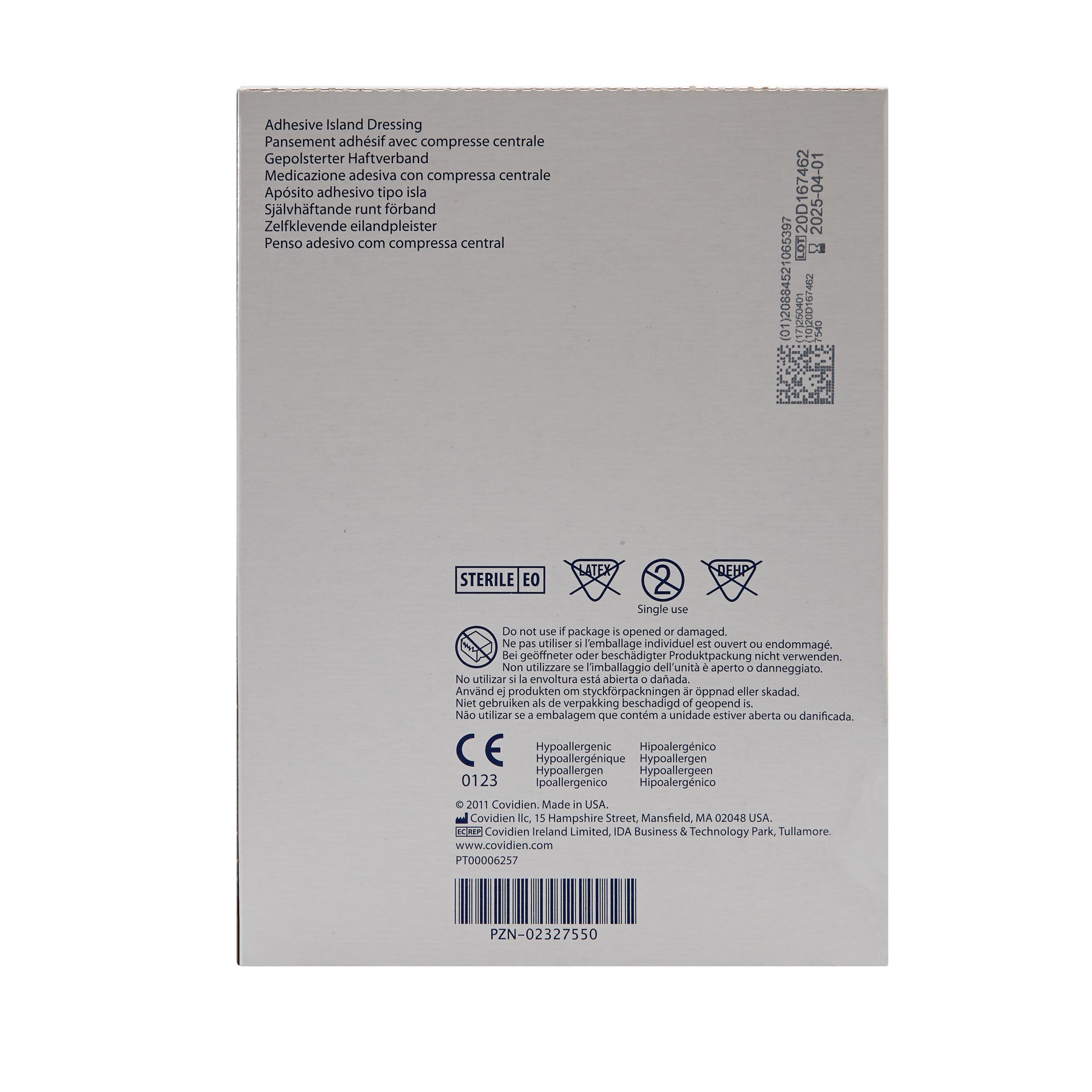 Cardinal 7540- - Telfa™ White Adhesive Dressing, 4 x 5 Inch - 1/Each, 25/Carton, 200/Case