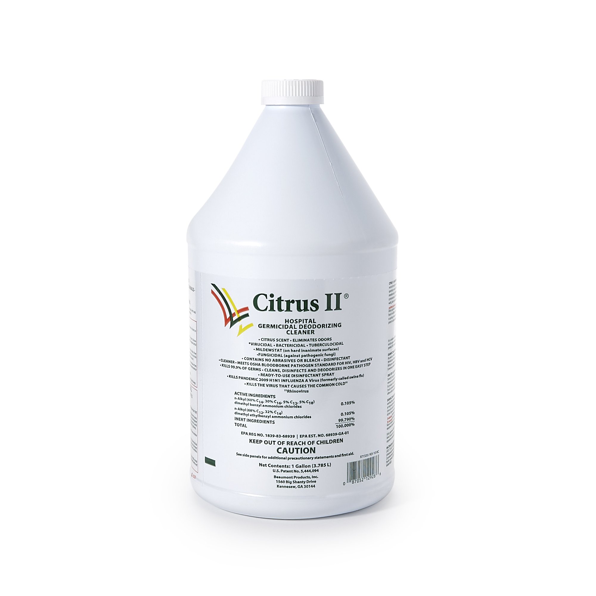 Beaumont Products - 633712928 Citrus II® Hospiral Germicidal Deodorizing Cleaner