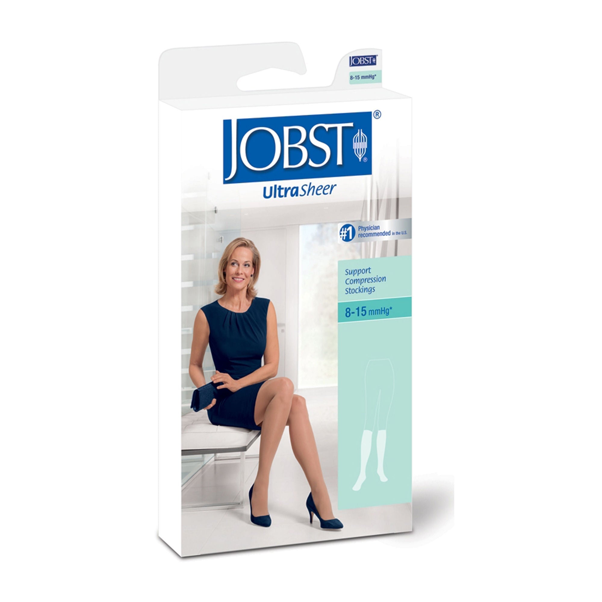 BSN Medical - 119230 Compression Stocking Jobst® Ultrasheer Knee High Medium Sun Bronze Closed Toe