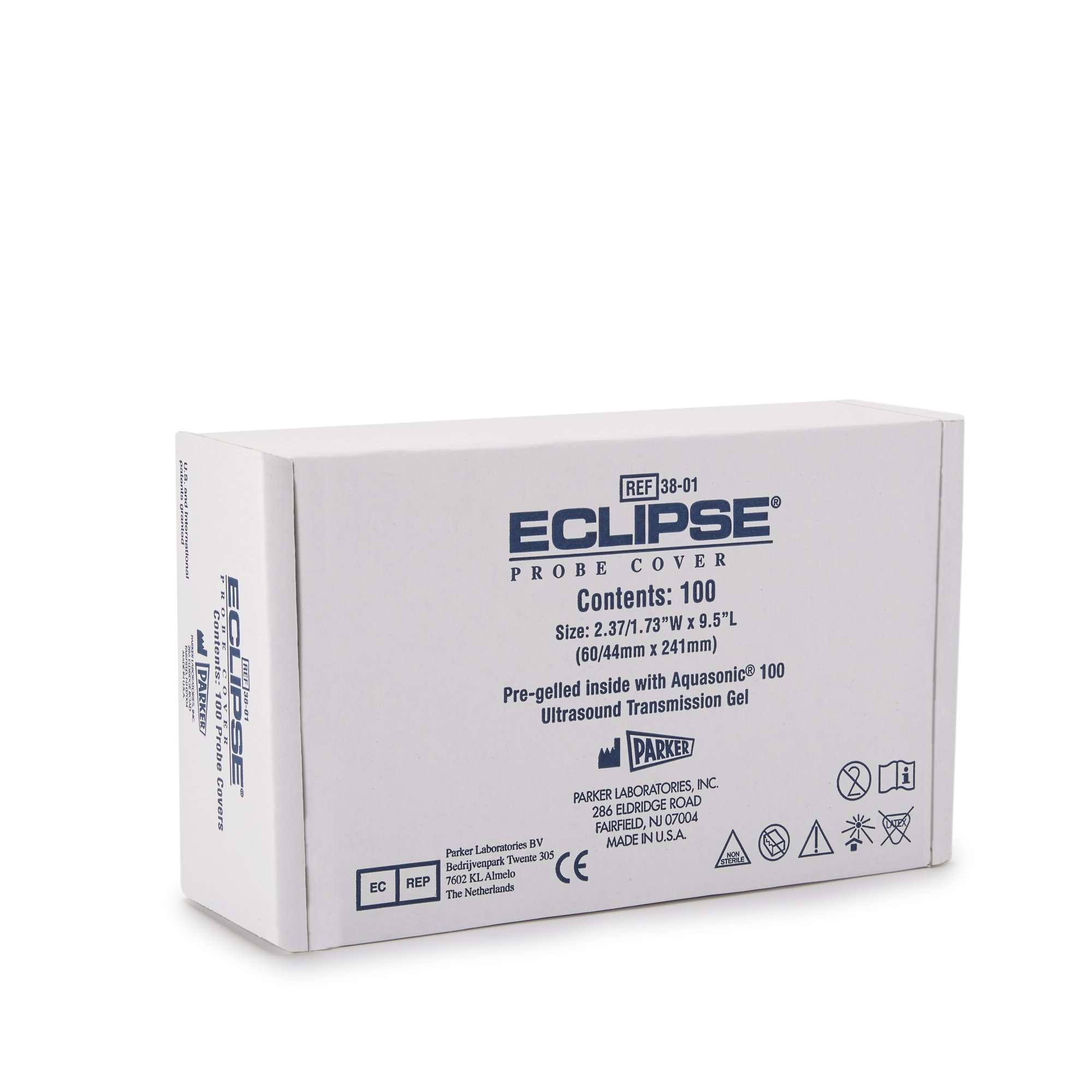 Parker Labs 38-01 - Eclipse® Ultrasound Probe Cover - 100/Box, 600/Case