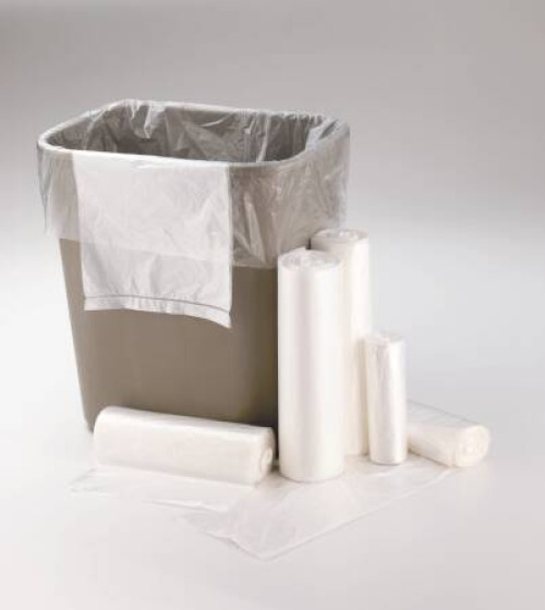Medegen Medical Products LLC - RS404819K Trash Bag 45 gal. 19 Mic. 40 X 48 Inch Black Institutional Star Seal Bottom Coreless Roll