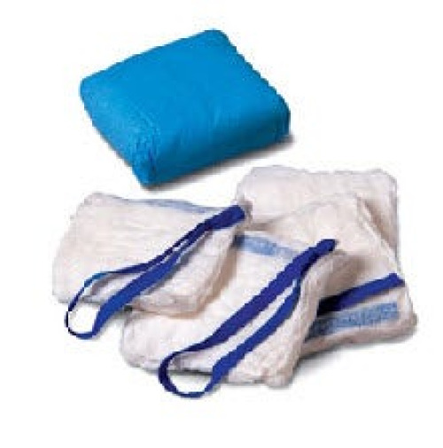 Cardinal - 6822- Surgical Laparotomy Sponge Curity™ X-Ray Detectable Cotton 18 X 18 Inch 400 Count Pack NonSterile