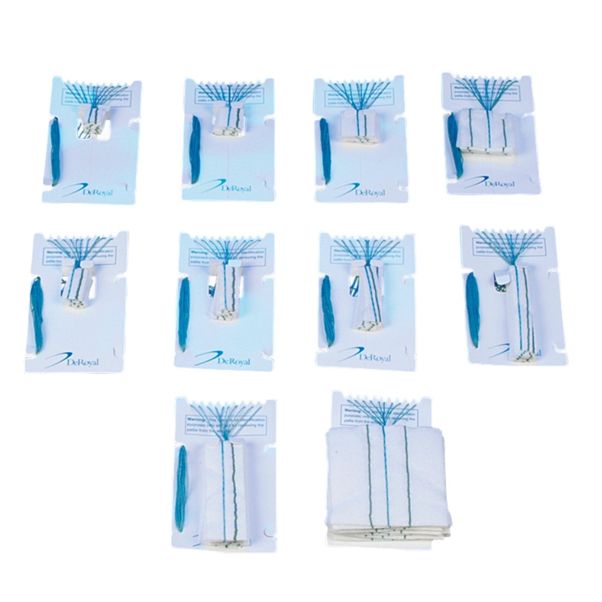 DeRoyal 30-054 - Surgical Neuro Sponge X-Ray Detectable Rayon 1/2 X 1/2 Inch 10 Count Pack Sterile