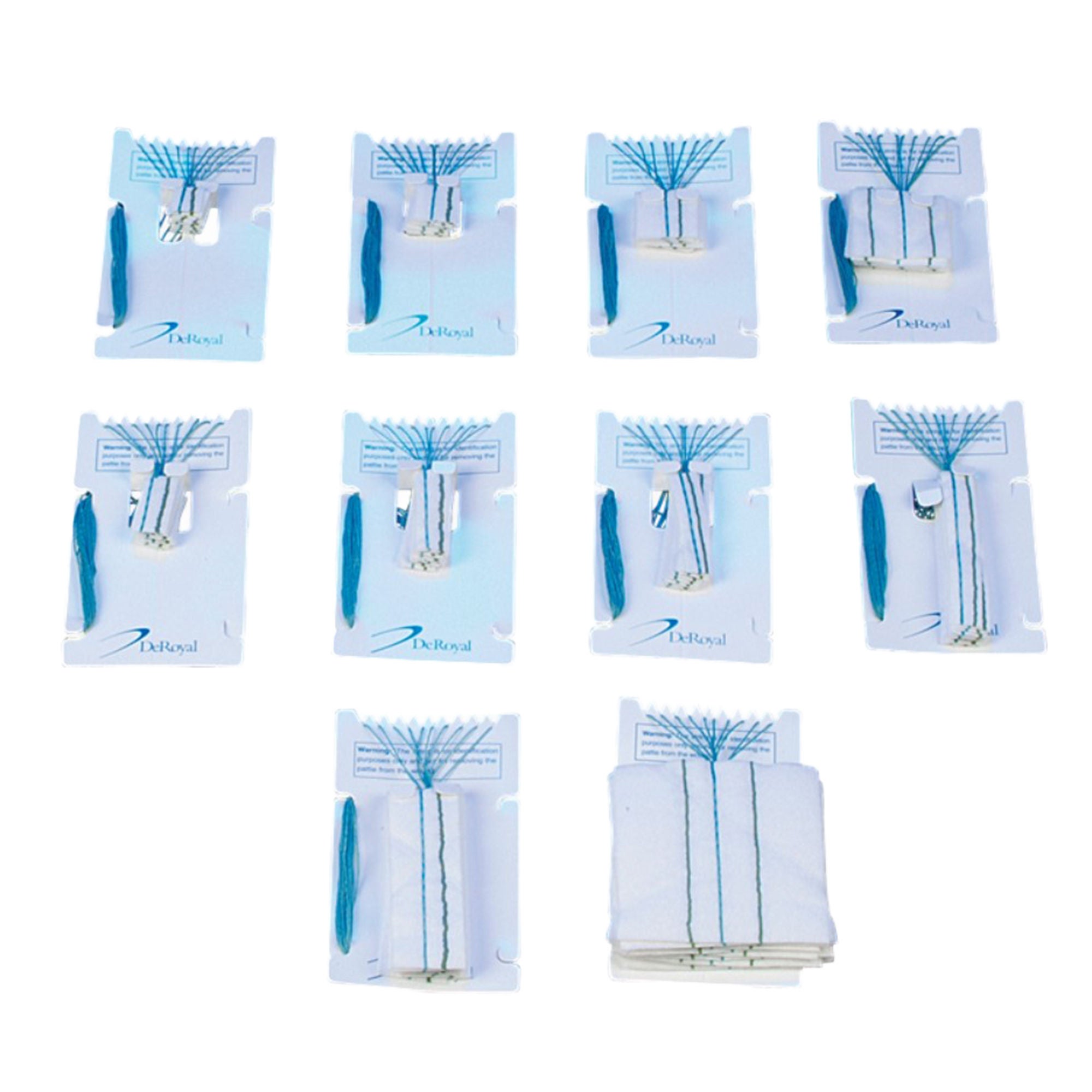 DeRoyal - 30-059 Surgical Neuro Sponge X-Ray Detectable Rayon 1 X 1 Inch 10 Count Pack Sterile
