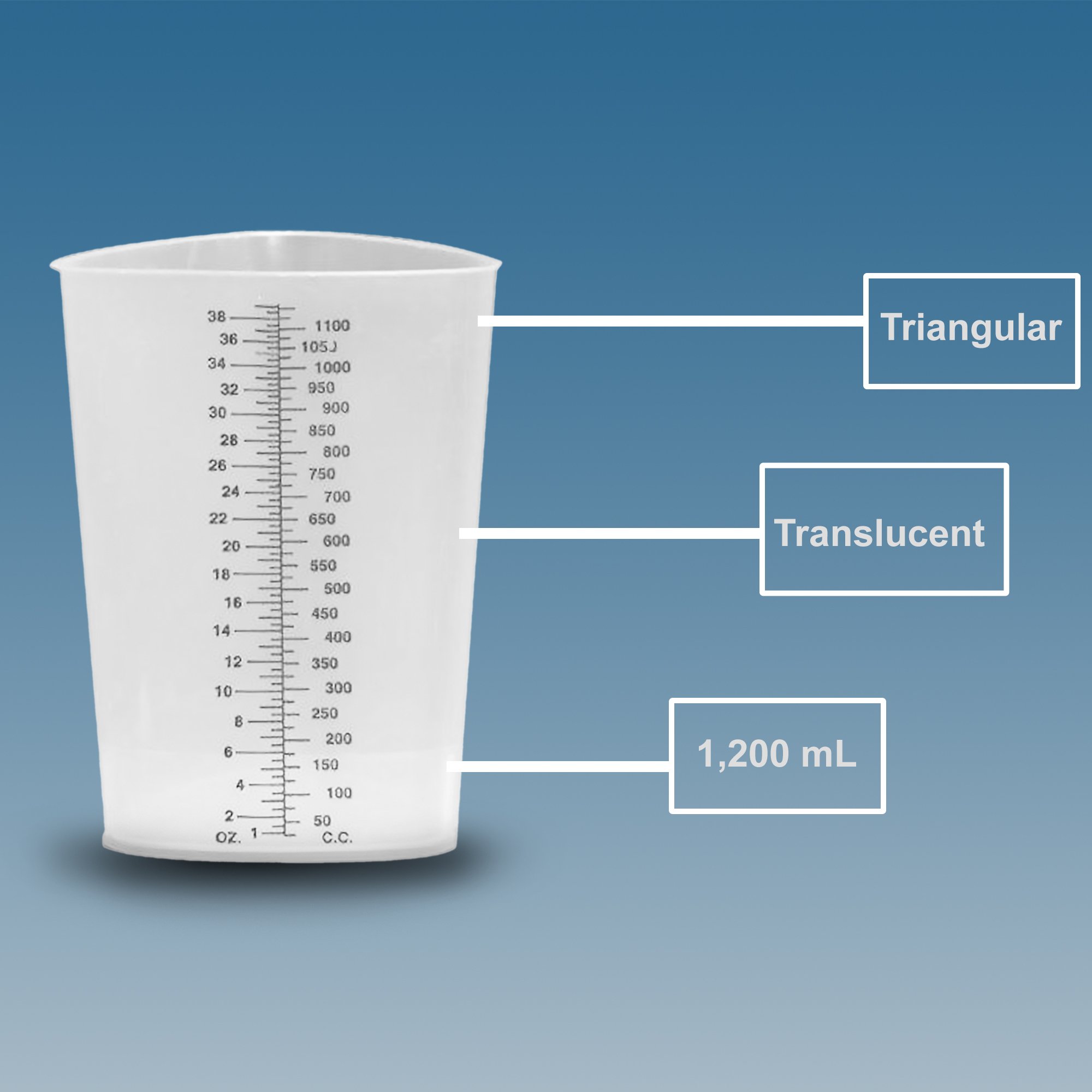 Plasti-Products - 1150 Plasti-Grad® Graduated Beaker